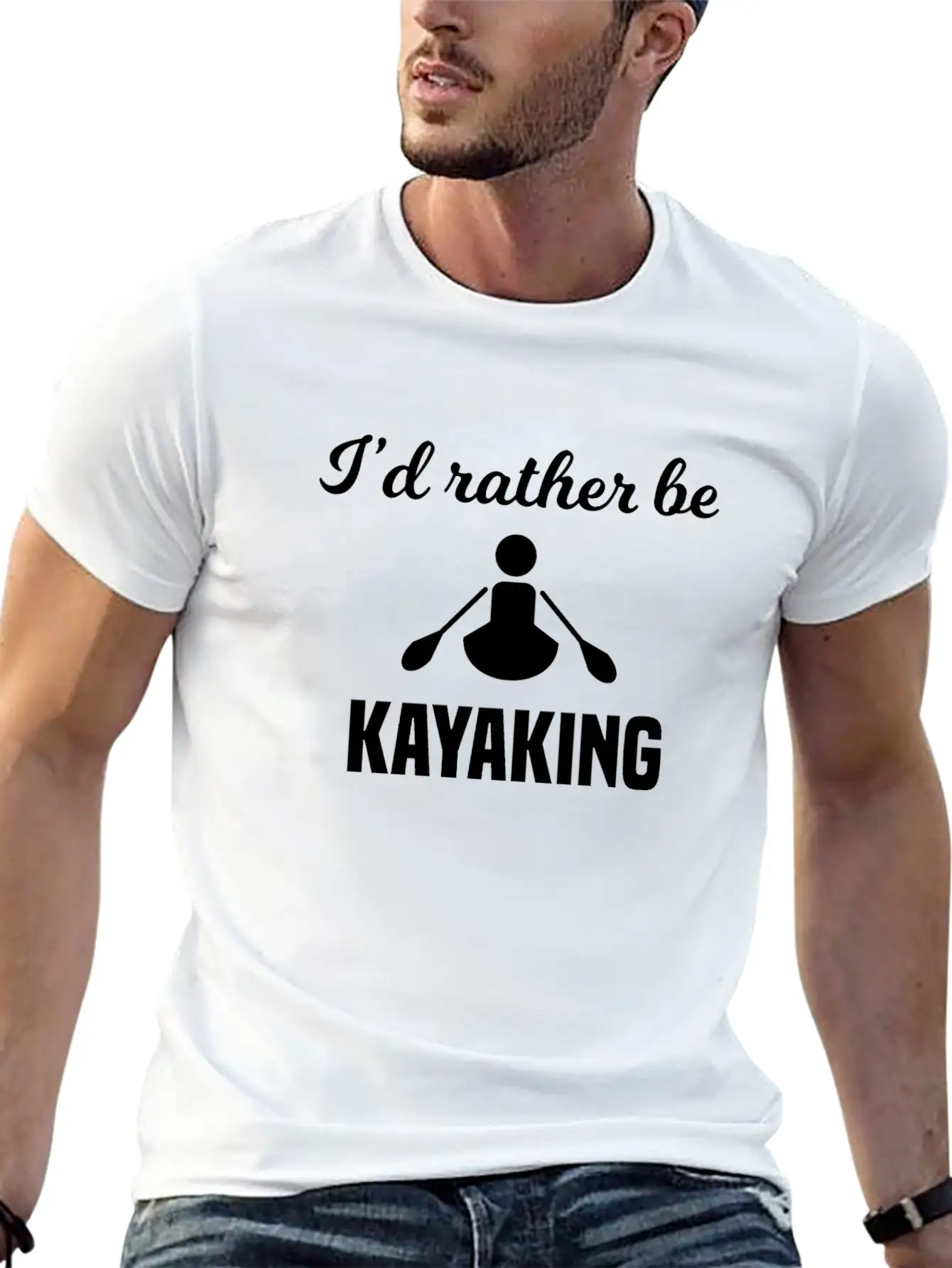 I'd Rather Be Kayaking Essential Unisex Summer Tee – Soft Cotton Casual Fit