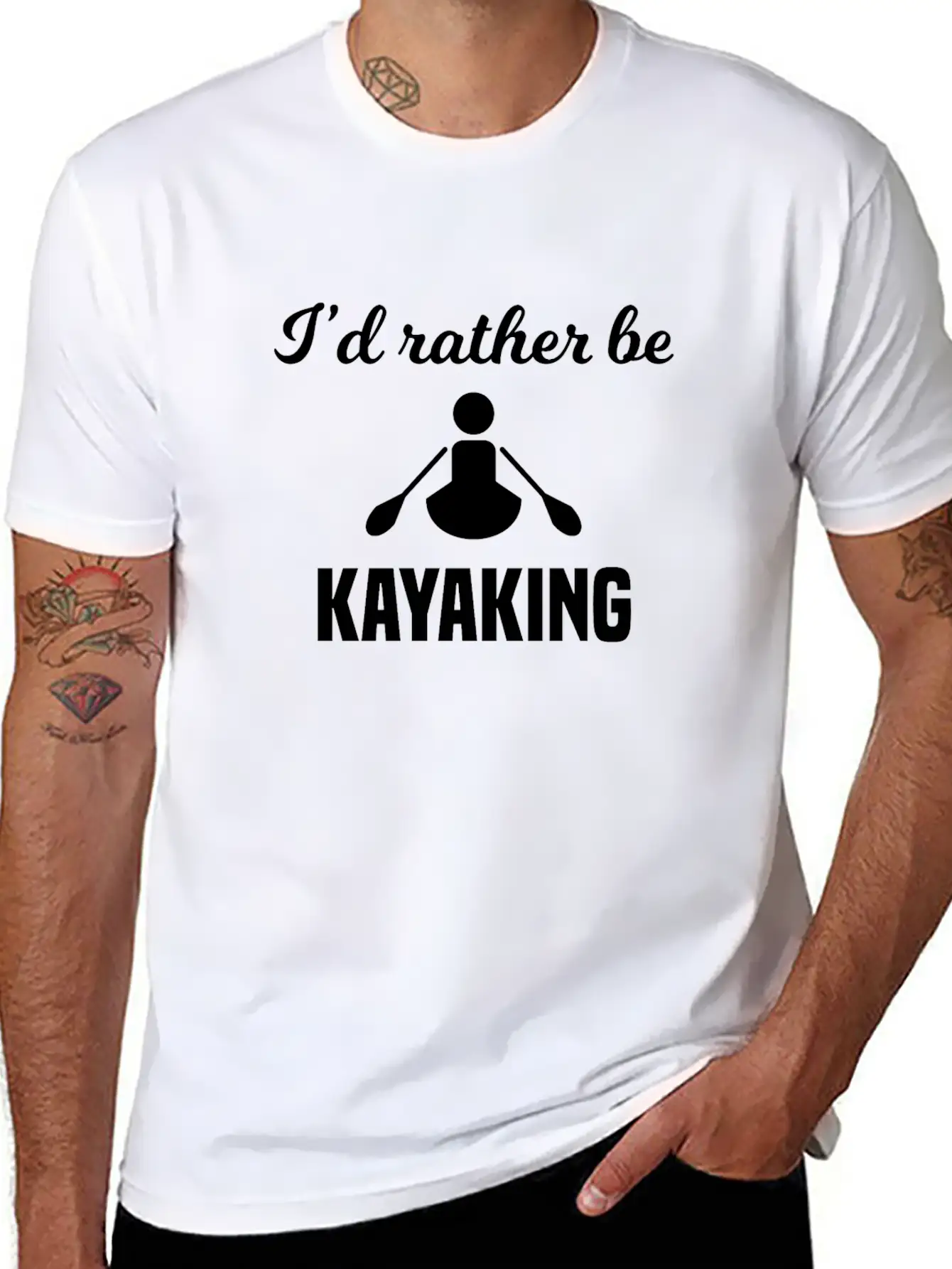 I'd Rather Be Kayaking Essential Unisex Summer Tee – Soft Cotton Casual Fit