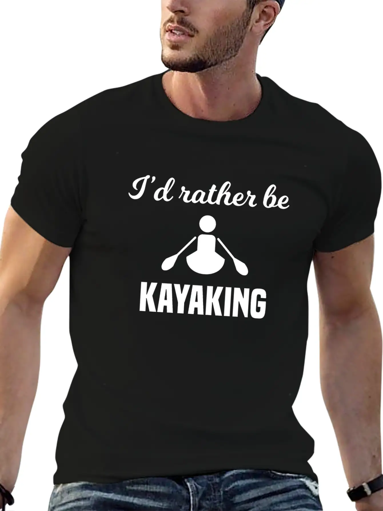 I'd Rather Be Kayaking Essential Unisex Summer Tee – Soft Cotton Casual Fit