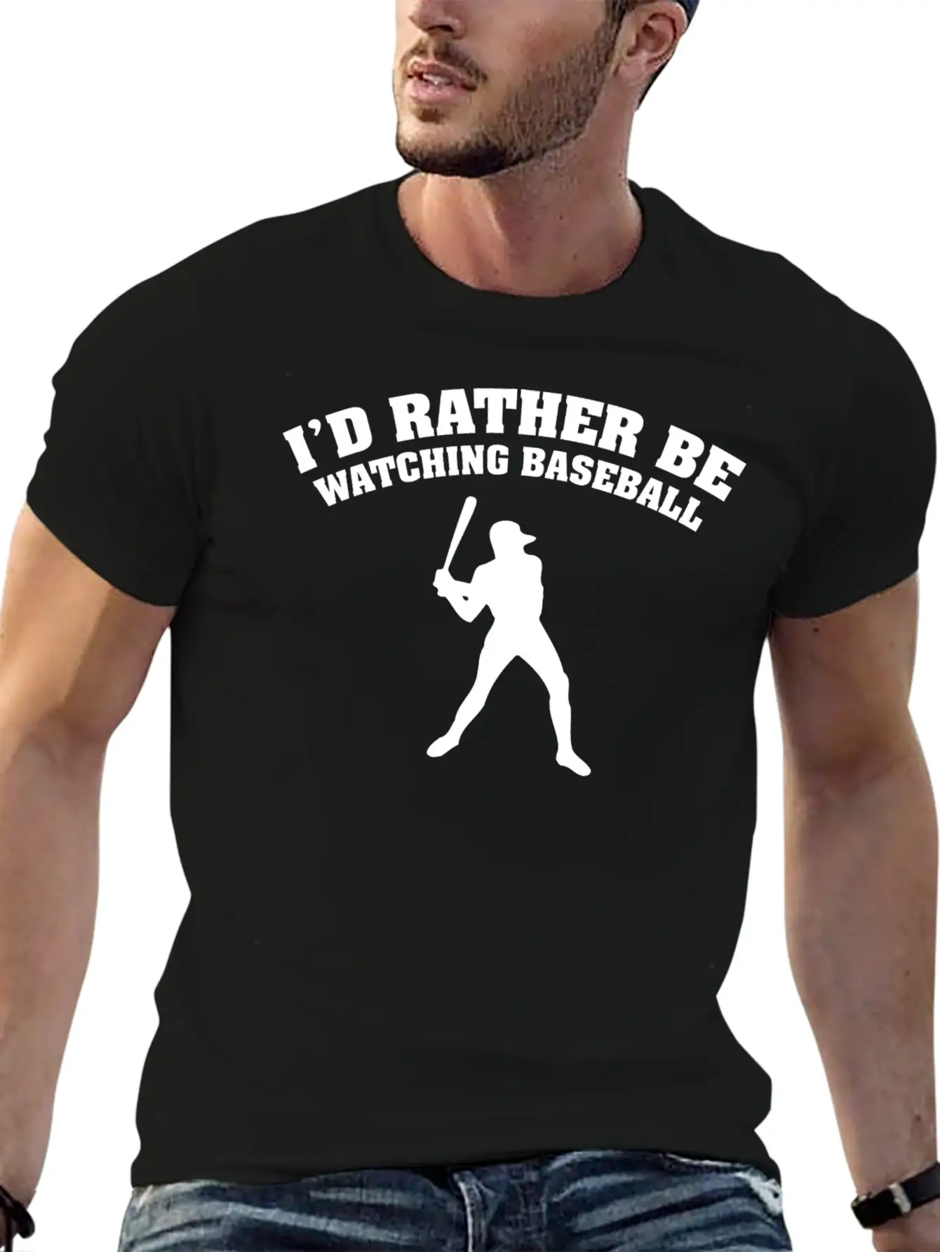 I'd Rather Be Watching Baseball Comfortable Minimalist Graphic Tee – Summer Style Essential