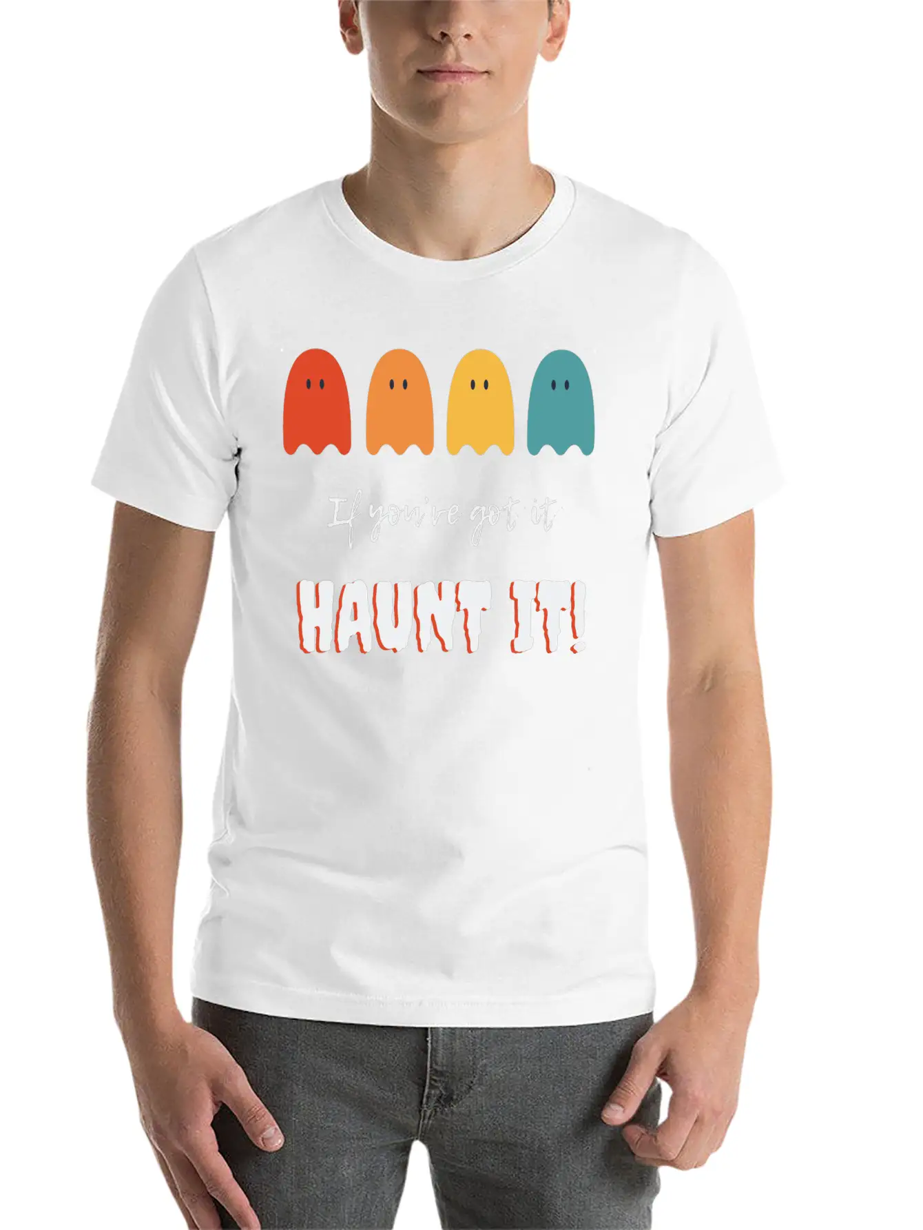 If You've Got It, Haunt It: Ghostly Glam Unisex Short Sleeve Soft Cotton T-Shirt – Casual Everyday Wear
