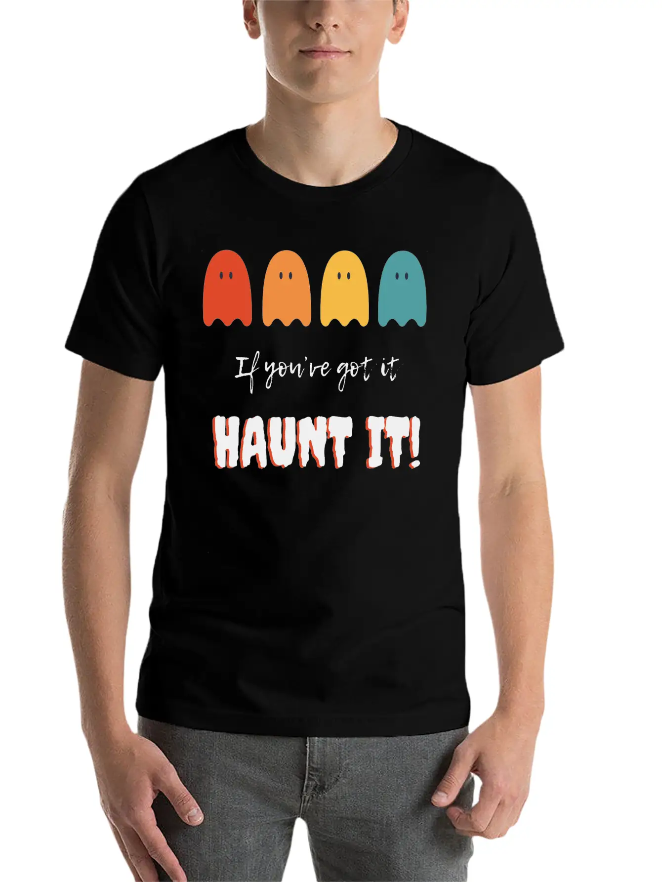 If You've Got It, Haunt It: Ghostly Glam Unisex Short Sleeve Soft Cotton T-Shirt – Casual Everyday Wear