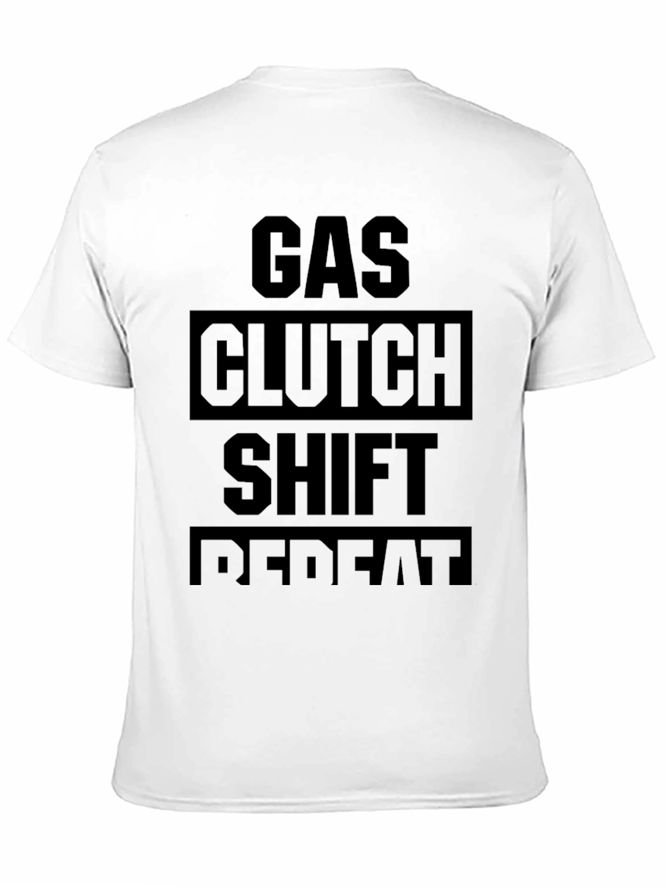 Gas Clutch Shift Repeat Black Graphic Tee