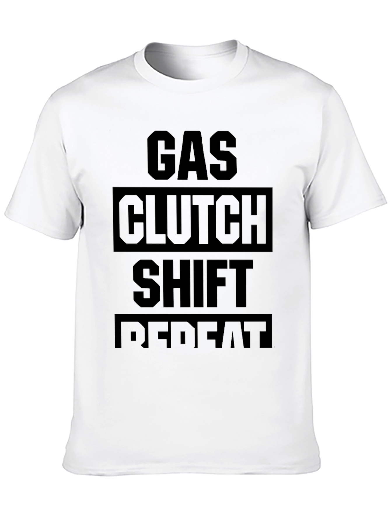Gas Clutch Shift Repeat Black Graphic Tee