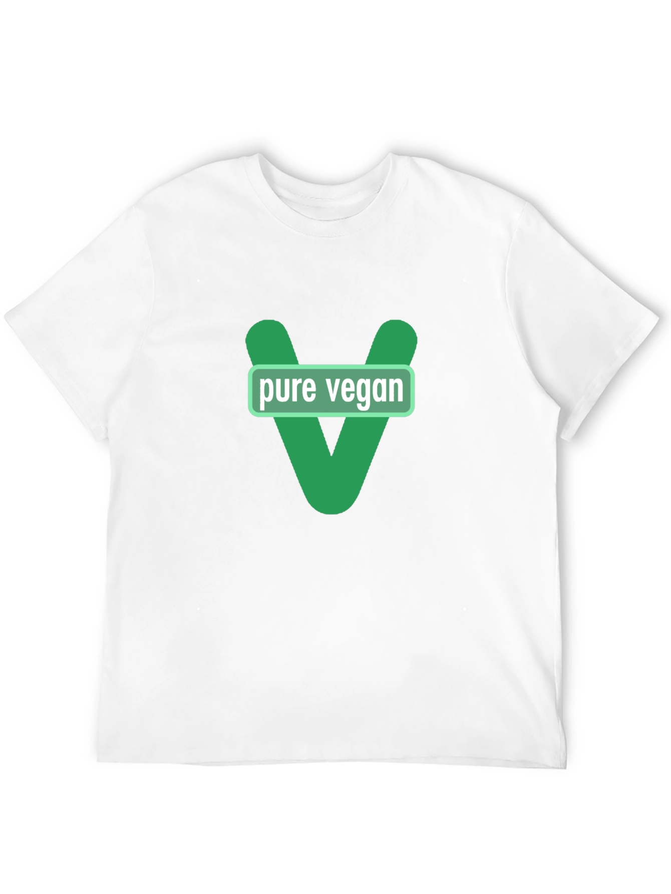 Pure Vegan Graphic Tee - Black Cotton T-Shirt