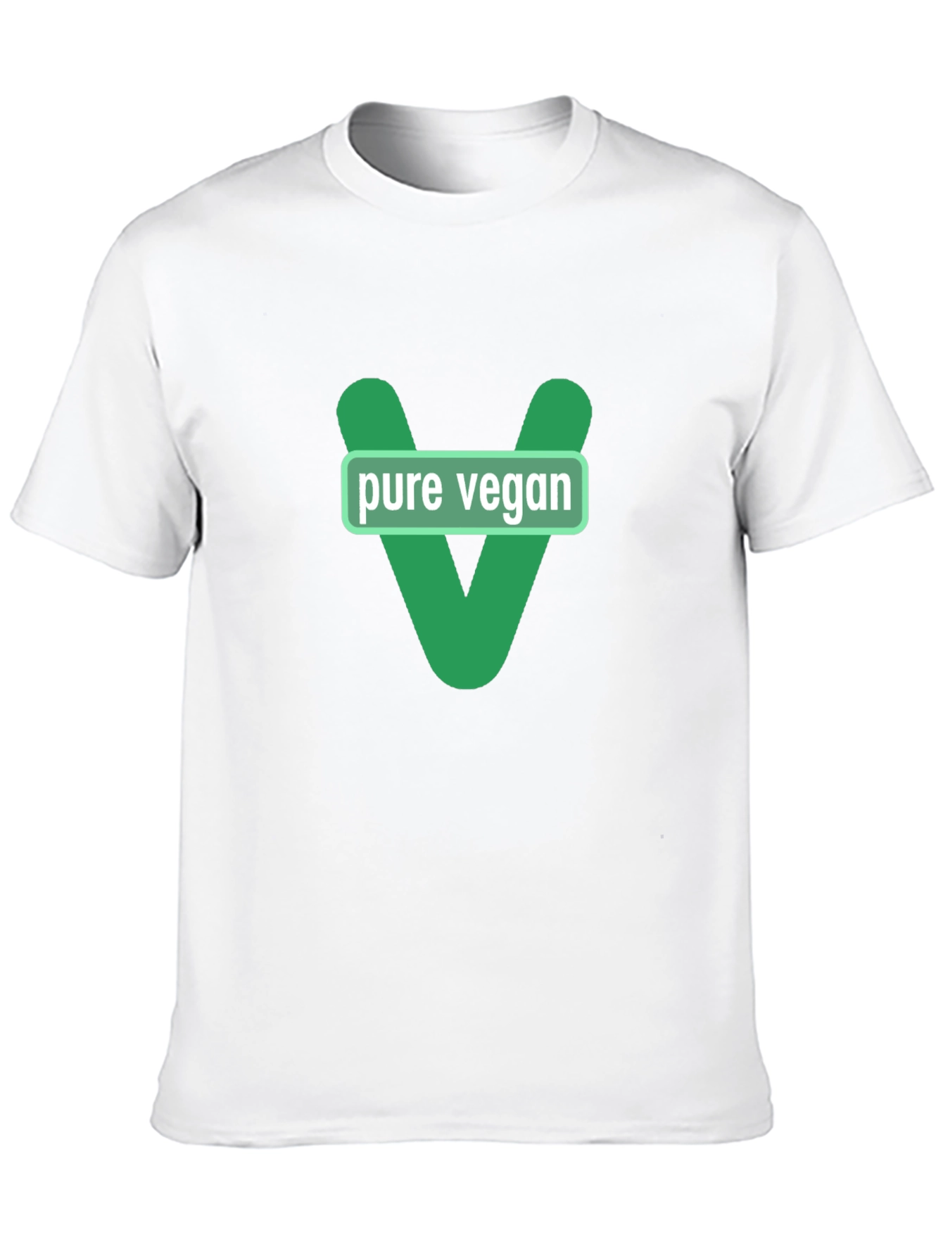 Pure Vegan Graphic Tee - Black Cotton T-Shirt