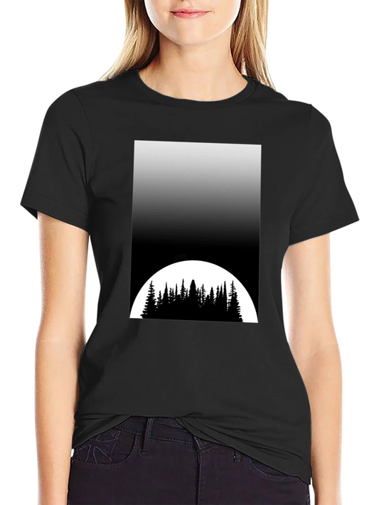 Nature Scene Black T-Shirt