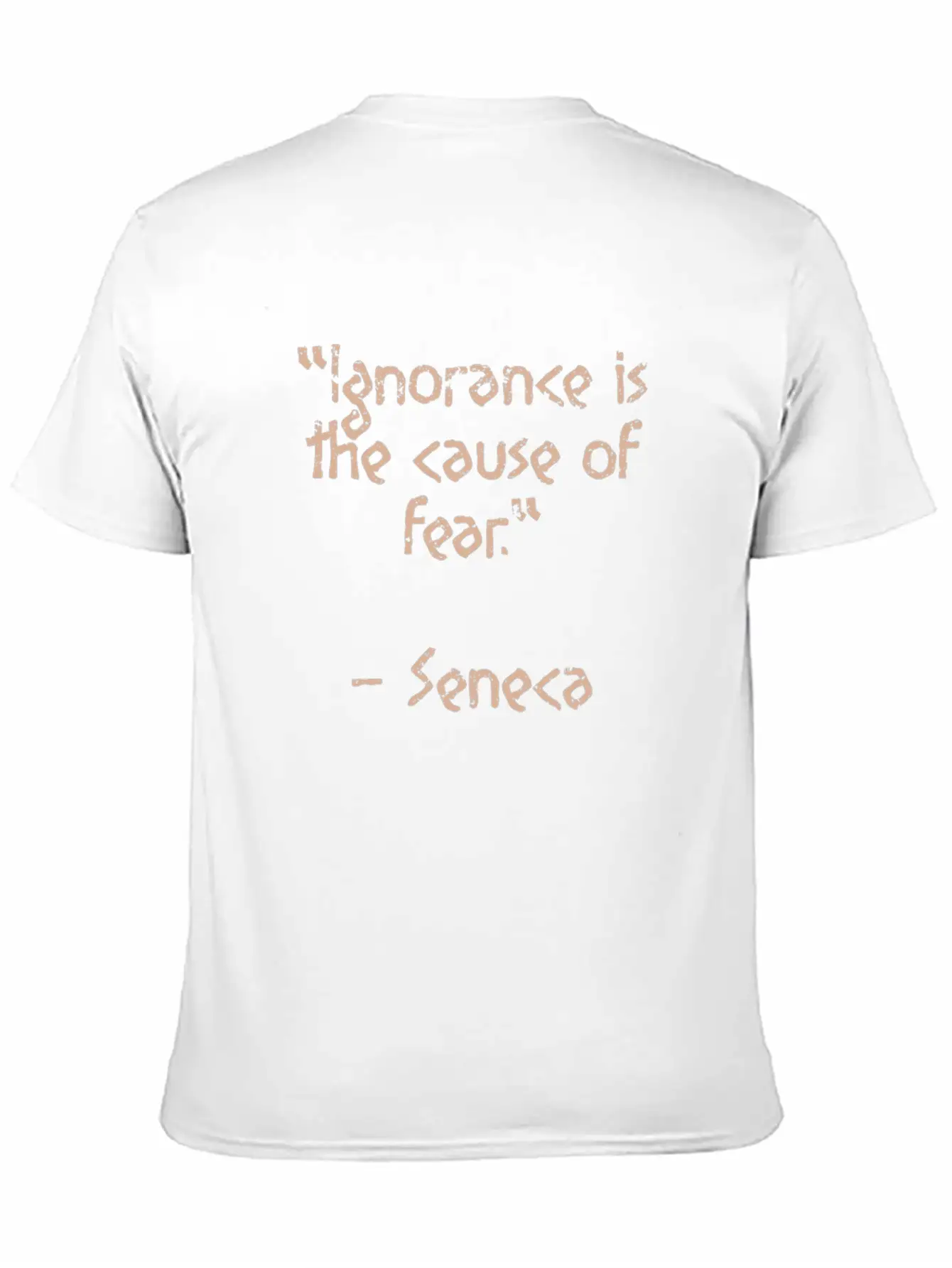 Ignorance Is - Seneca Quote Stoic Wisdom Unisex Short Sleeve Soft Cotton T-Shirt – Casual Everyday Wear