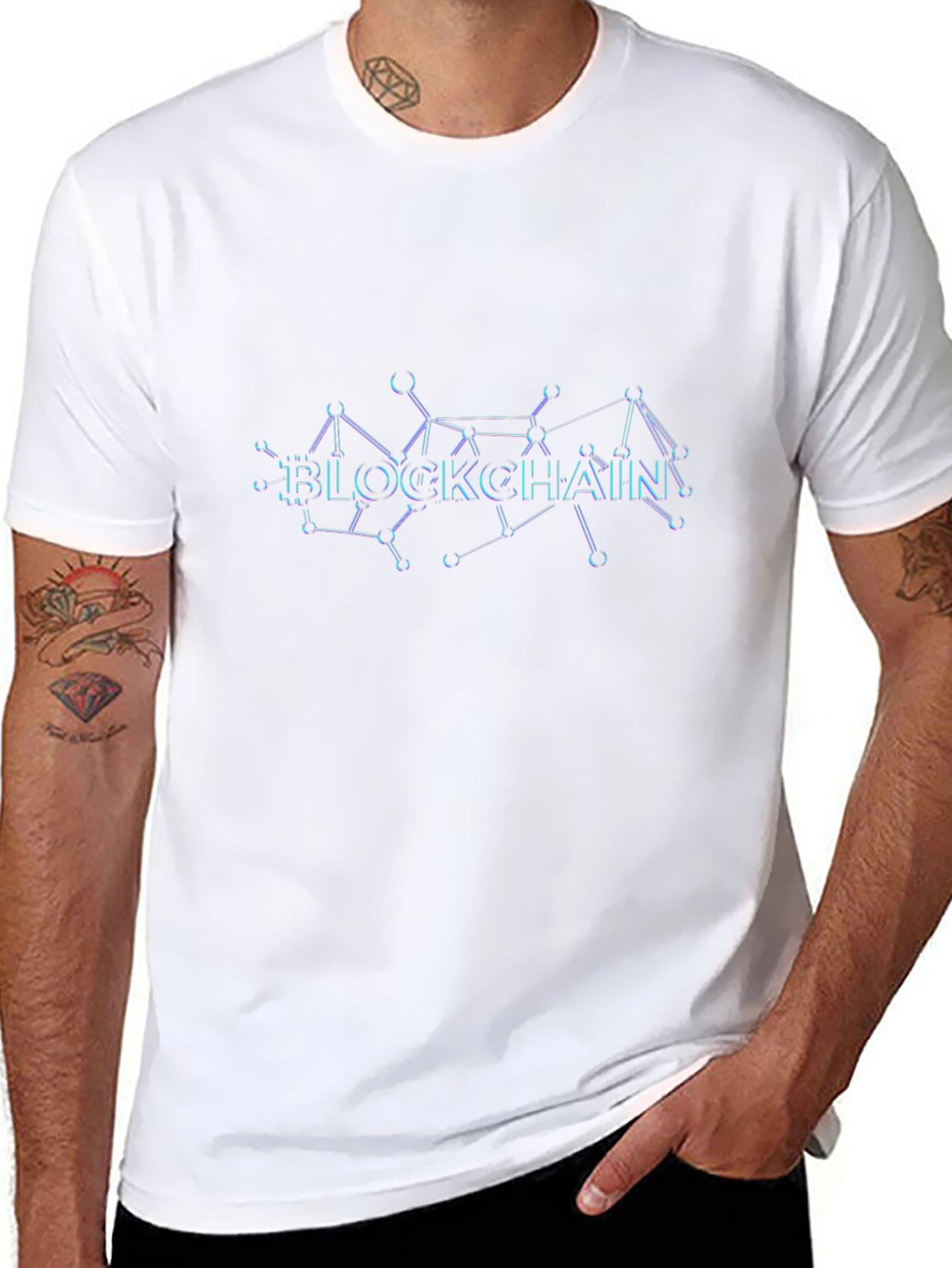 Blockchain Graphic Black T-Shirt