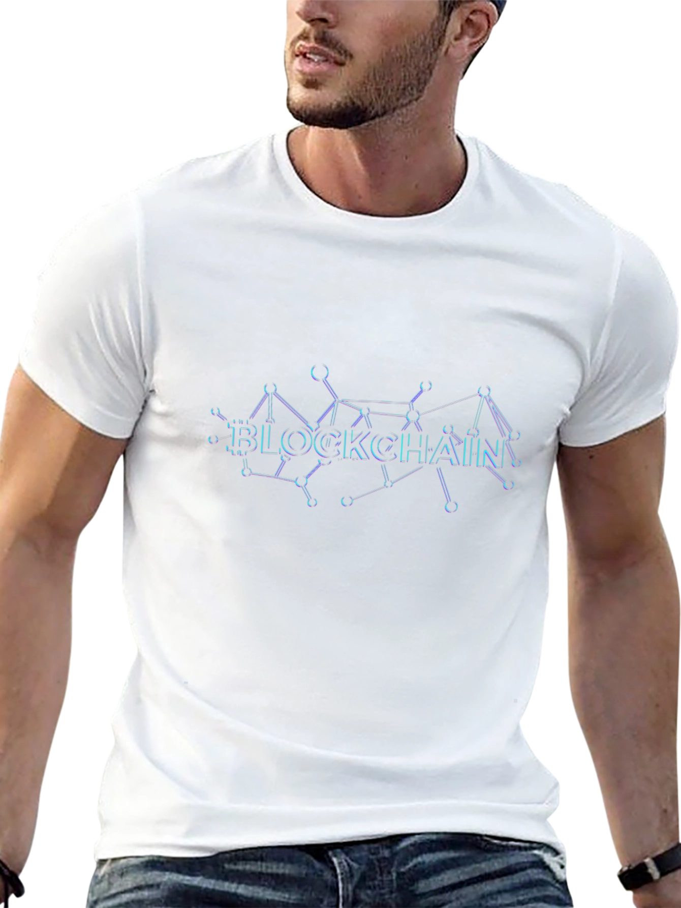 Blockchain Graphic Black T-Shirt