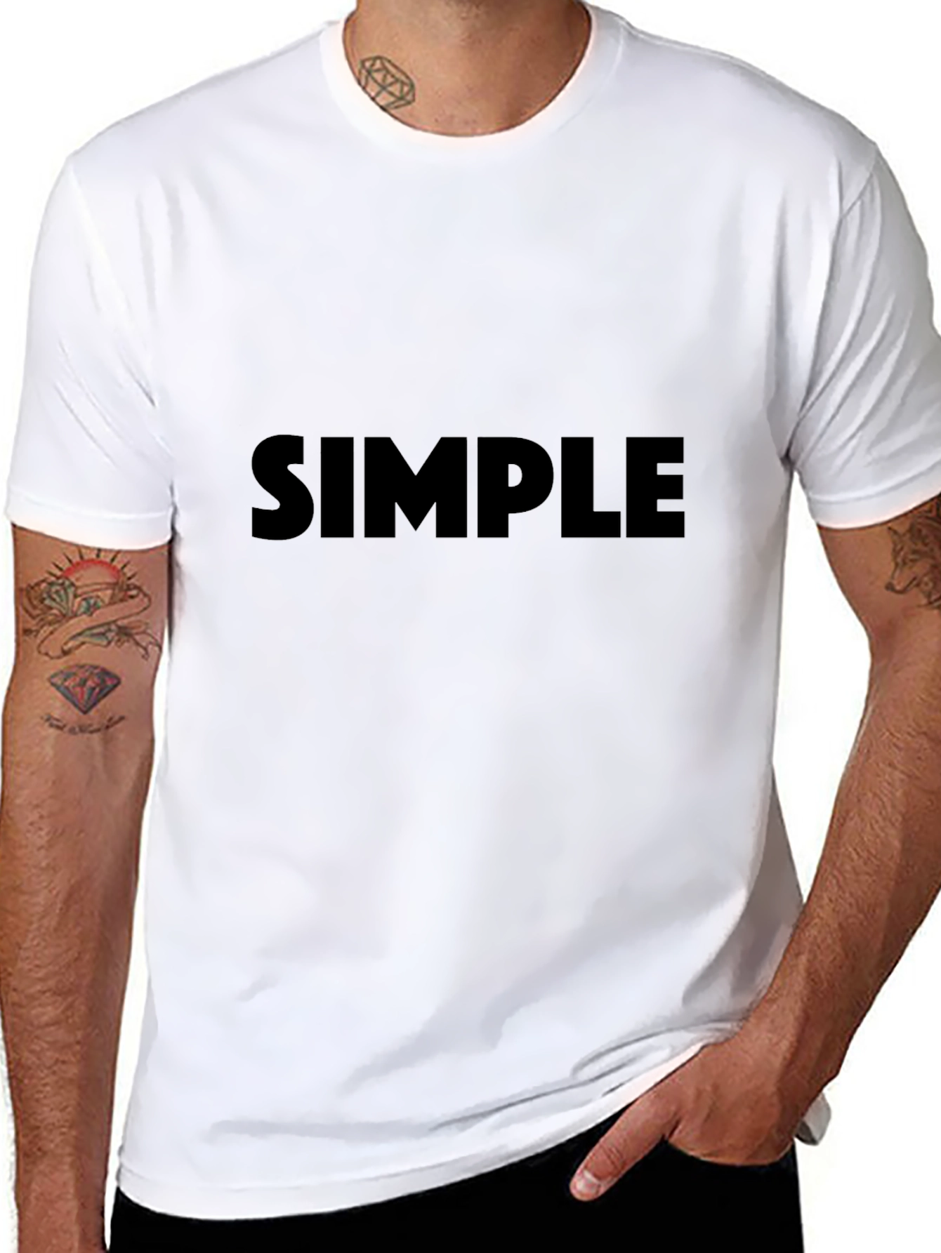 Simple Black Crewneck T-Shirt