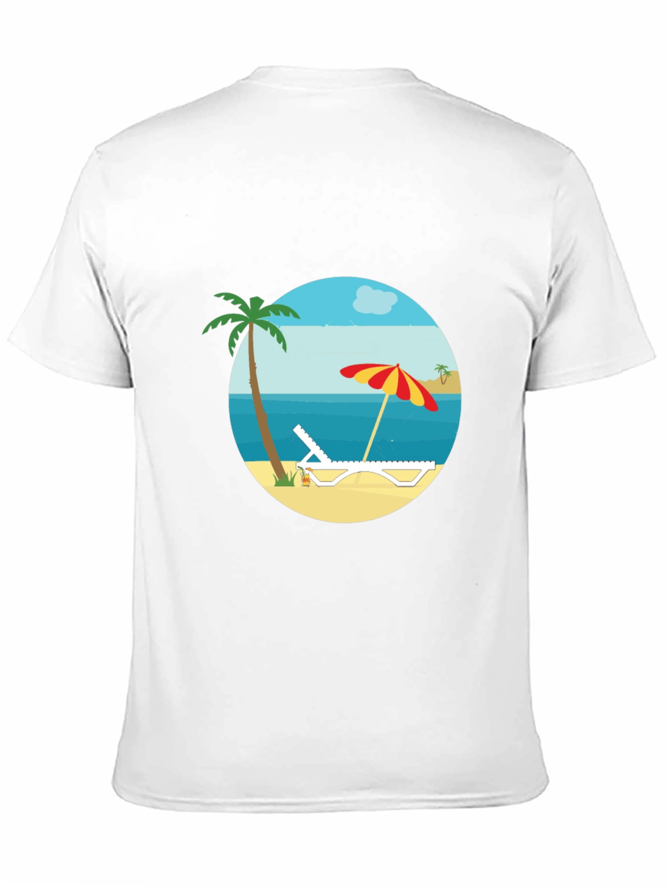 Beach Scene Graphic Tee - Black T-Shirt