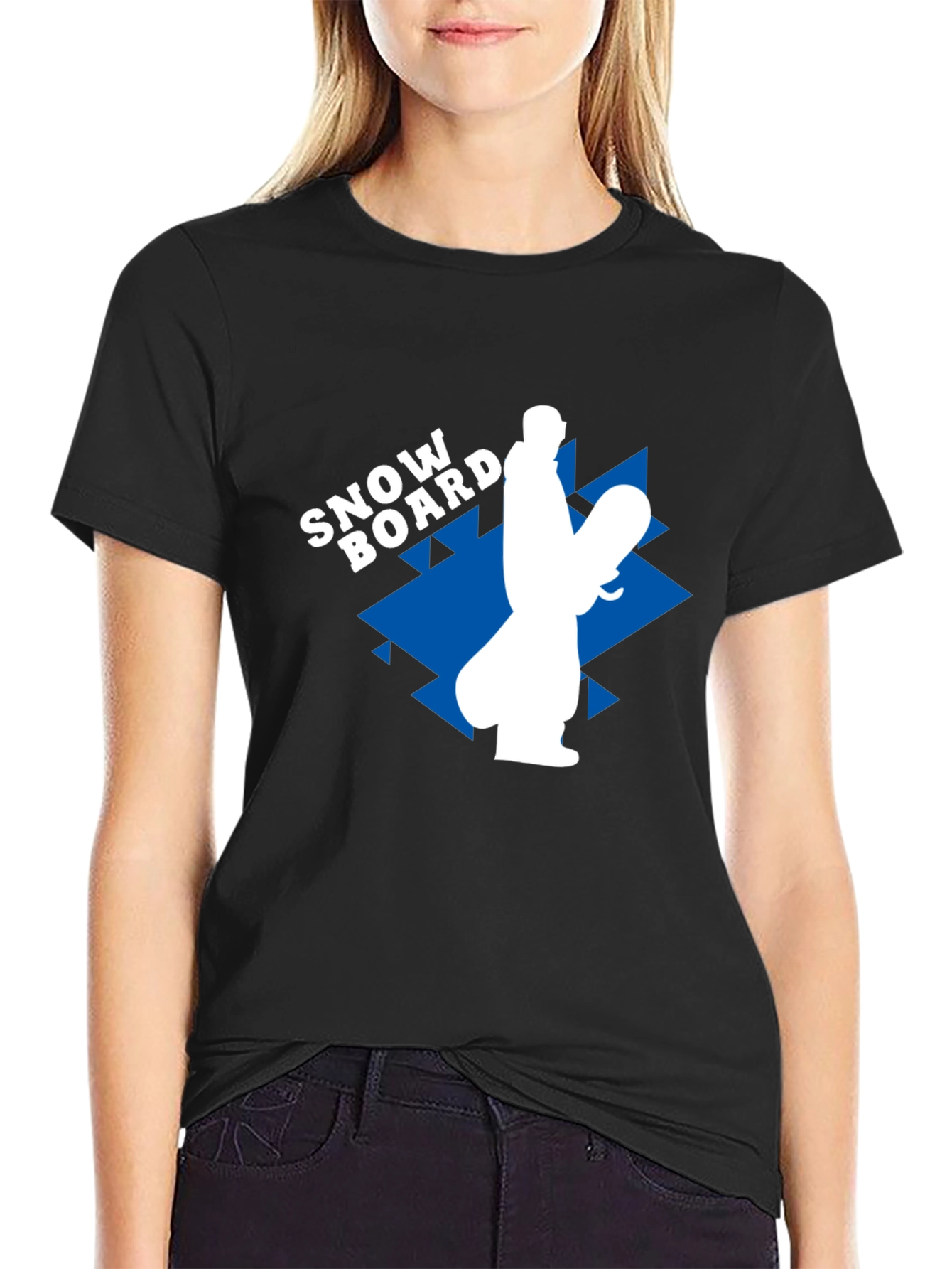 Snowboard Graphic Tee - Black Casual T-Shirt