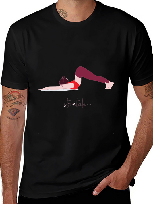 Yoga Pose Graphic Tee - Black Unisex T-Shirt