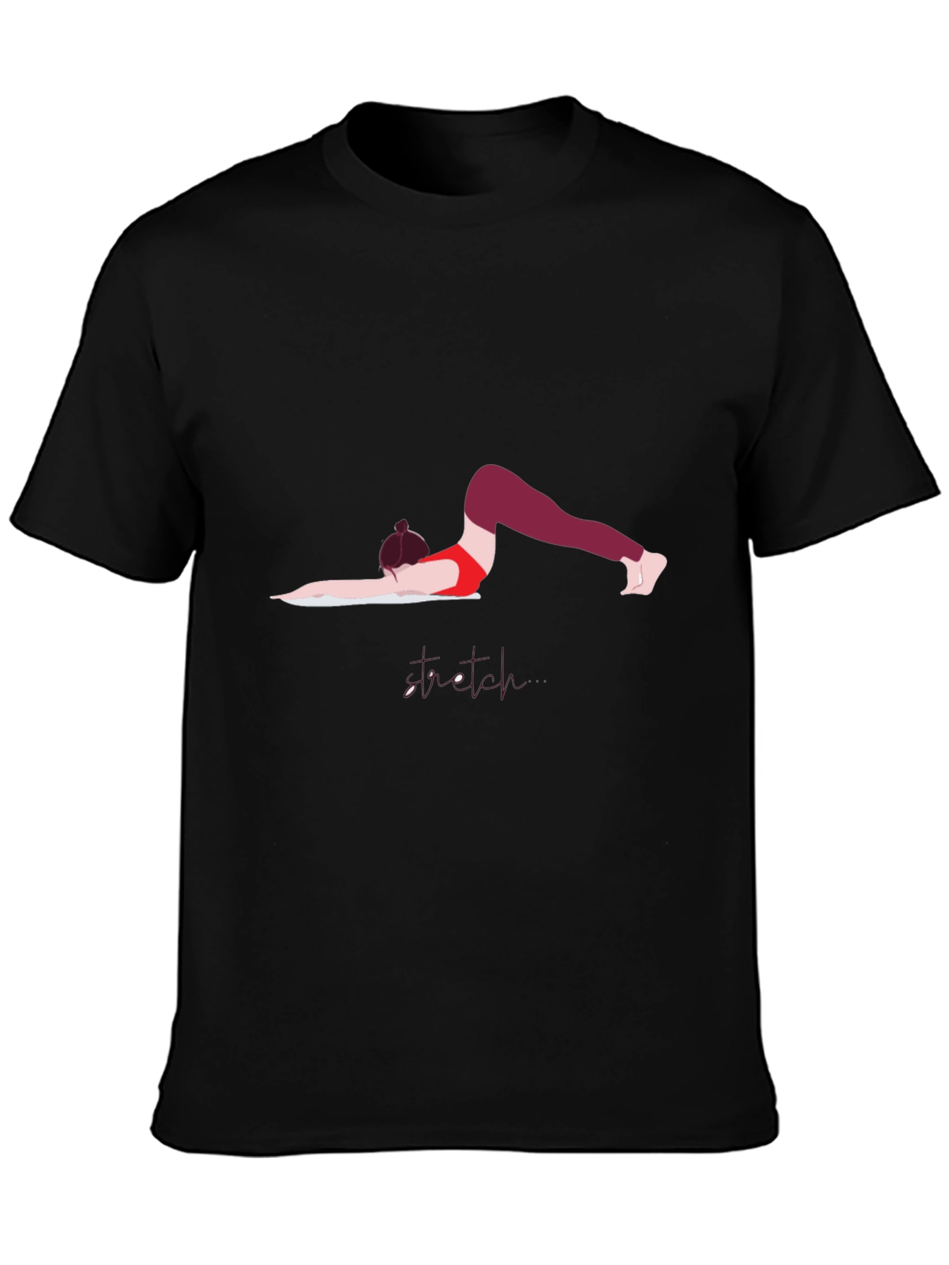 Yoga Pose Graphic Tee - Black Unisex T-Shirt