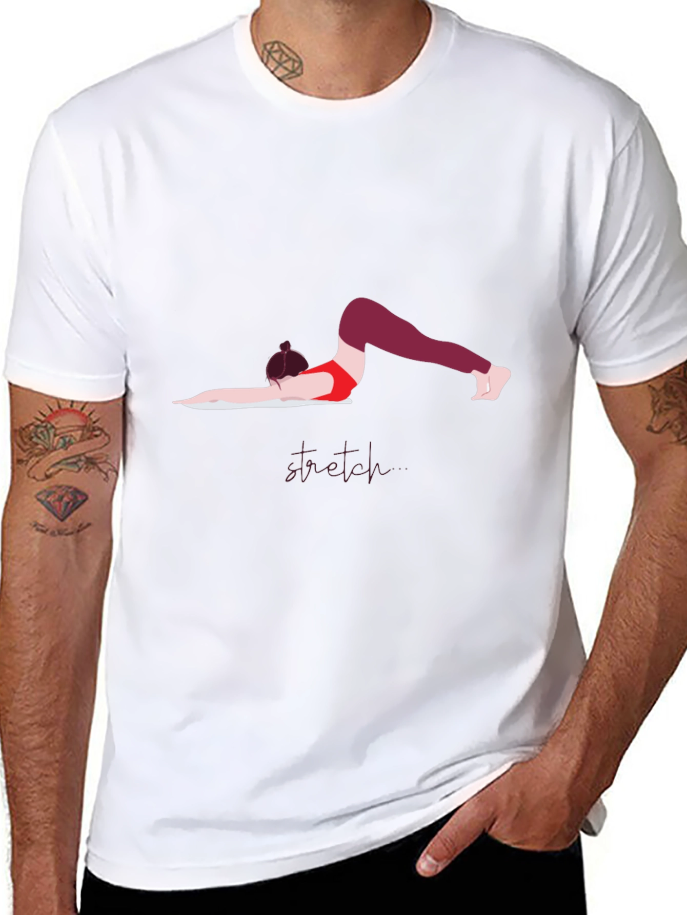 Yoga Pose Graphic Tee - Black Unisex T-Shirt