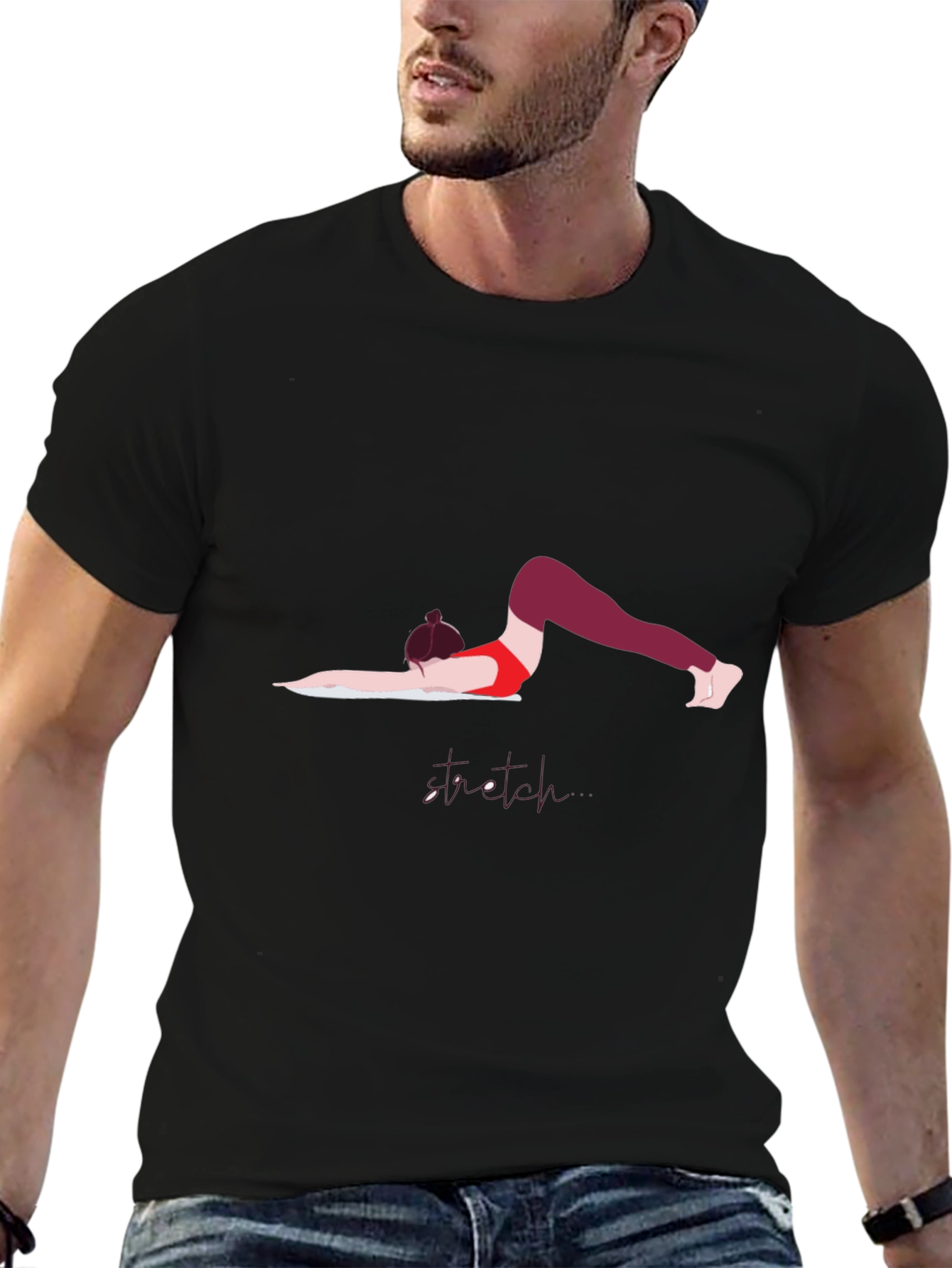 Yoga Pose Graphic Tee - Black Unisex T-Shirt