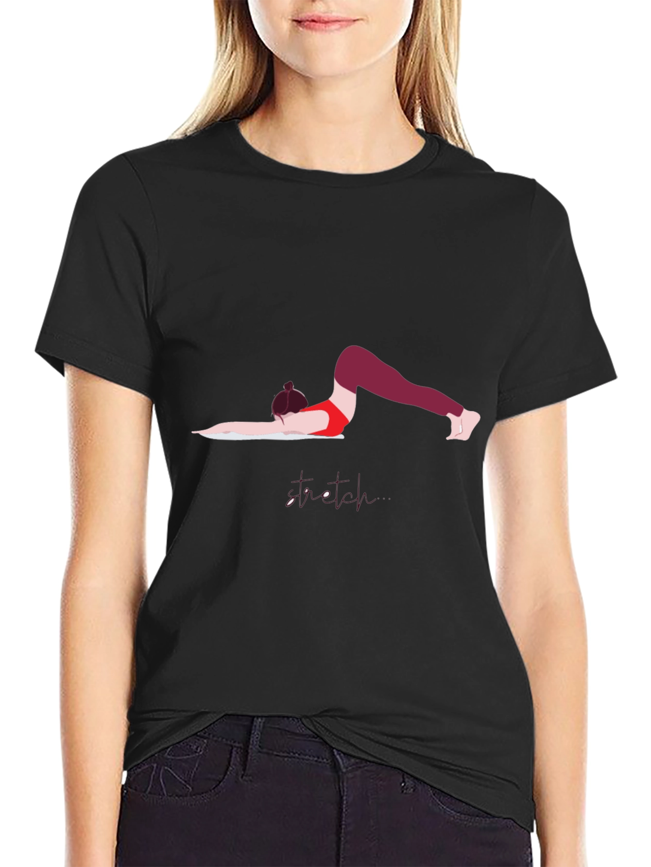 Yoga Pose Graphic Tee - Black Unisex T-Shirt