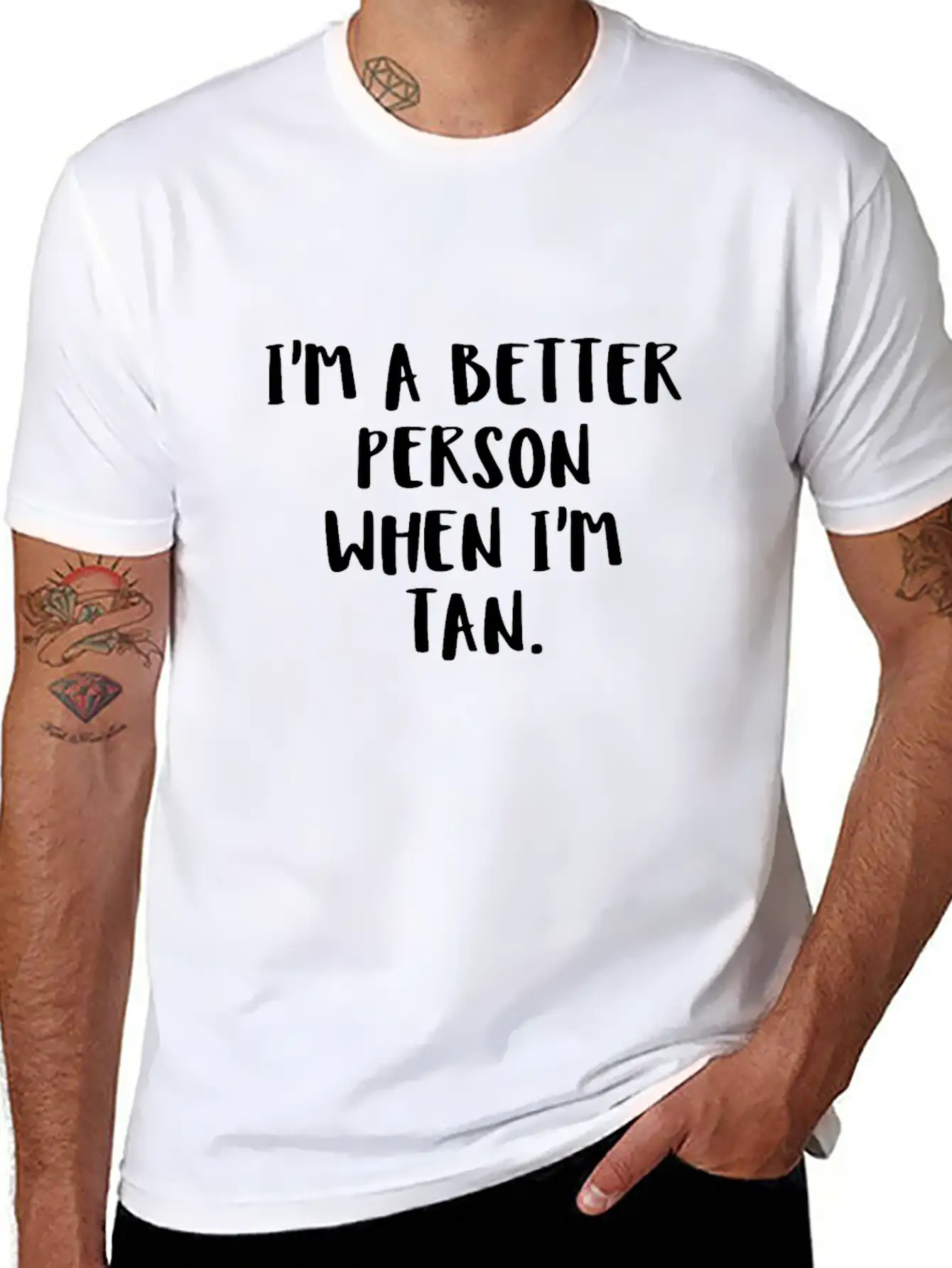 I'm A Better Person When I'm Tan Essential Unisex Summer Tee – Soft Cotton Casual Fit