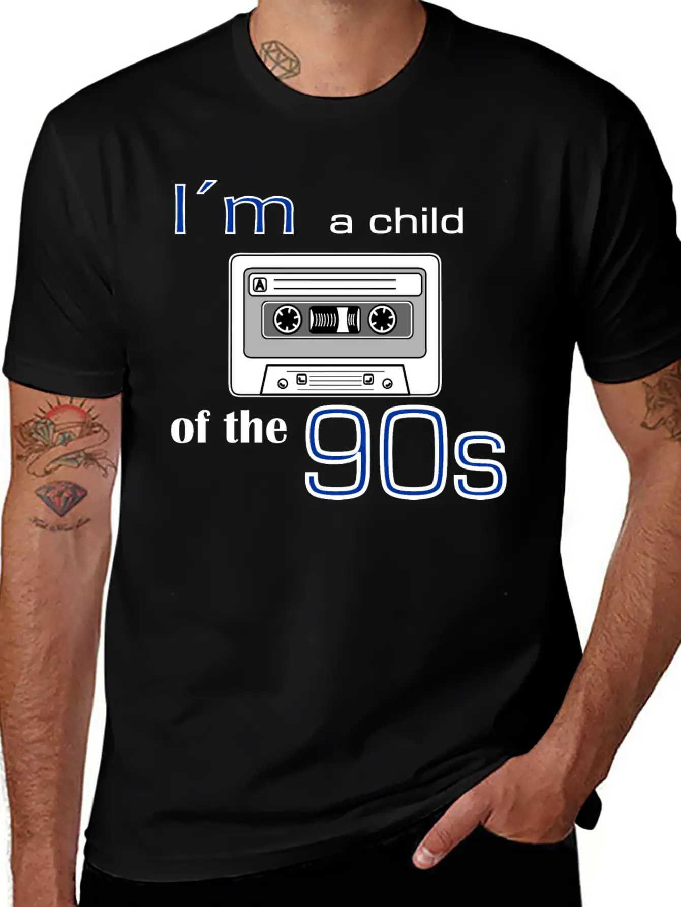I'm A Child Of The Nineties – Cassette Tape Unisex Short Sleeve Soft Cotton T-Shirt – Casual Everyday Wear