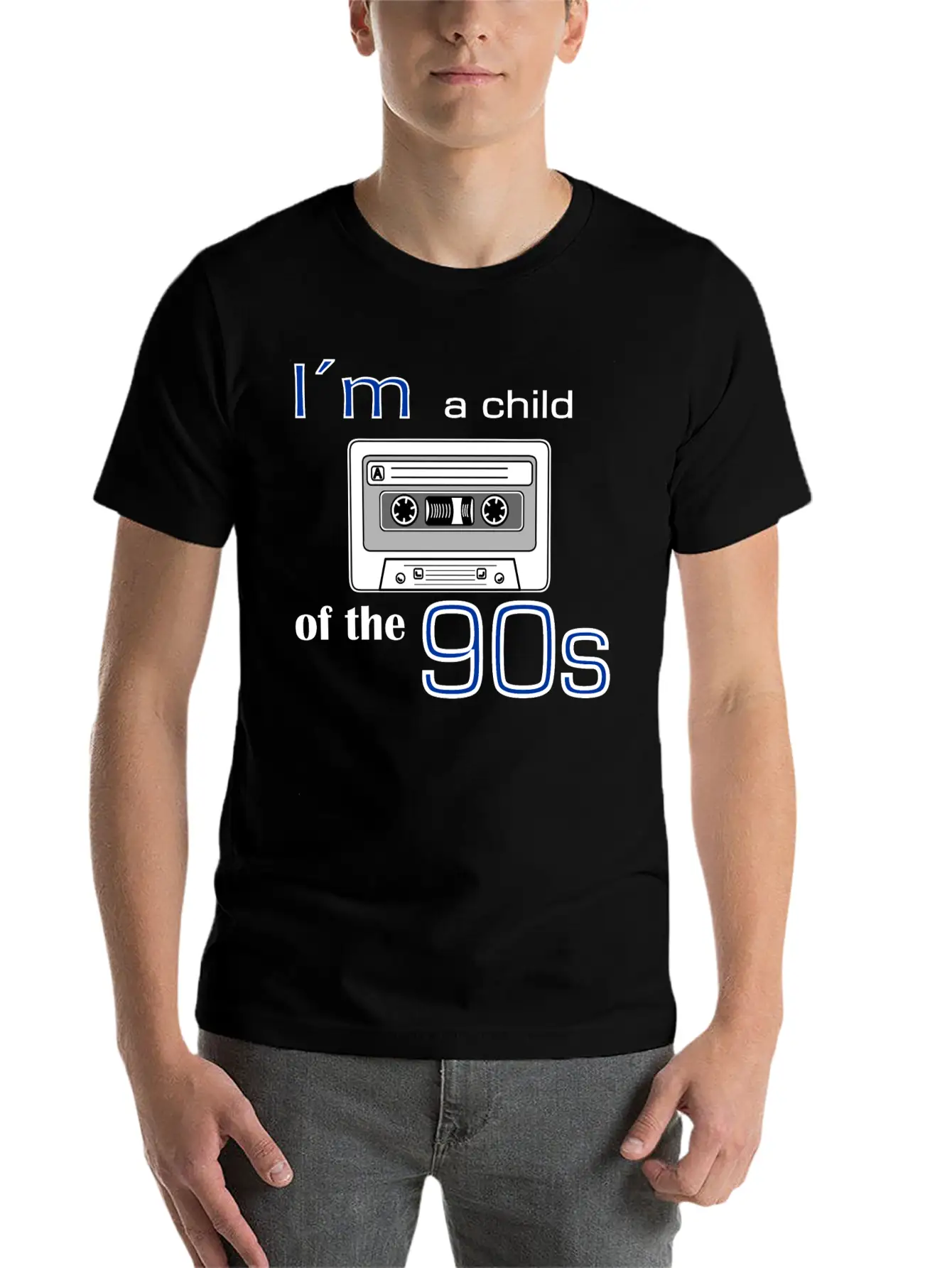 I'm A Child Of The Nineties – Cassette Tape Unisex Short Sleeve Soft Cotton T-Shirt – Casual Everyday Wear