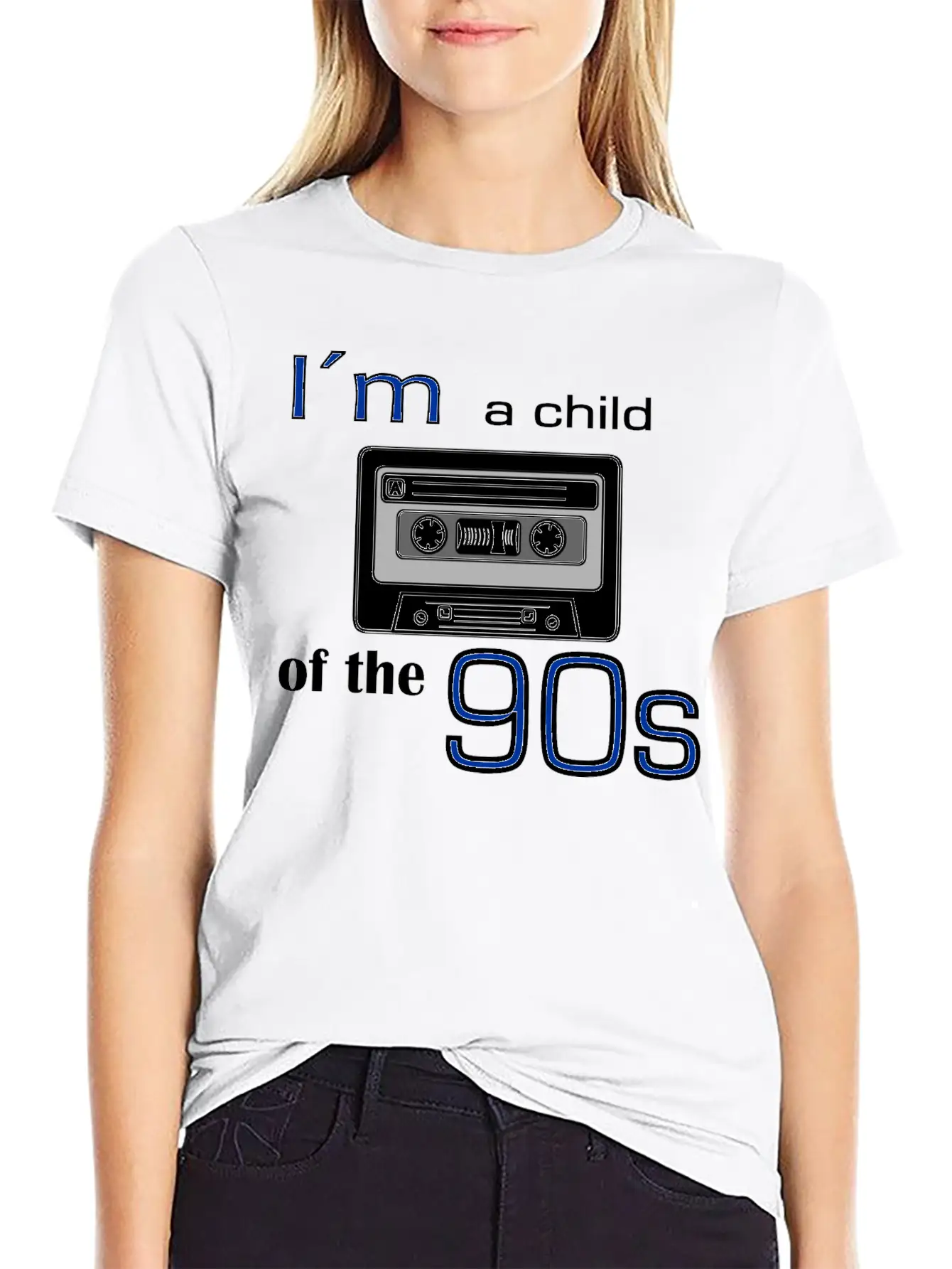 I'm A Child Of The Nineties – Cassette Tape Unisex Short Sleeve Soft Cotton T-Shirt – Casual Everyday Wear