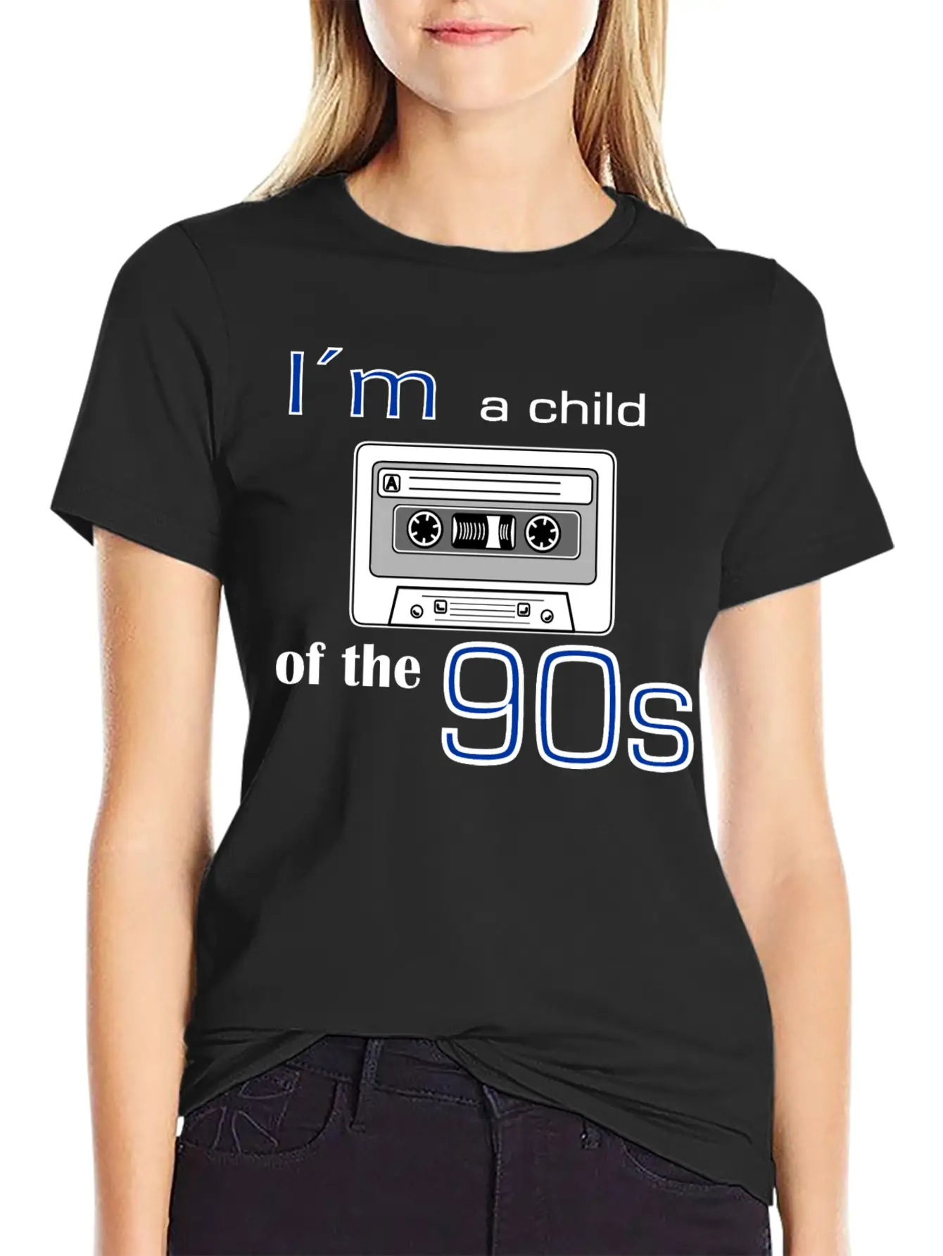 I'm A Child Of The Nineties – Cassette Tape Unisex Short Sleeve Soft Cotton T-Shirt – Casual Everyday Wear