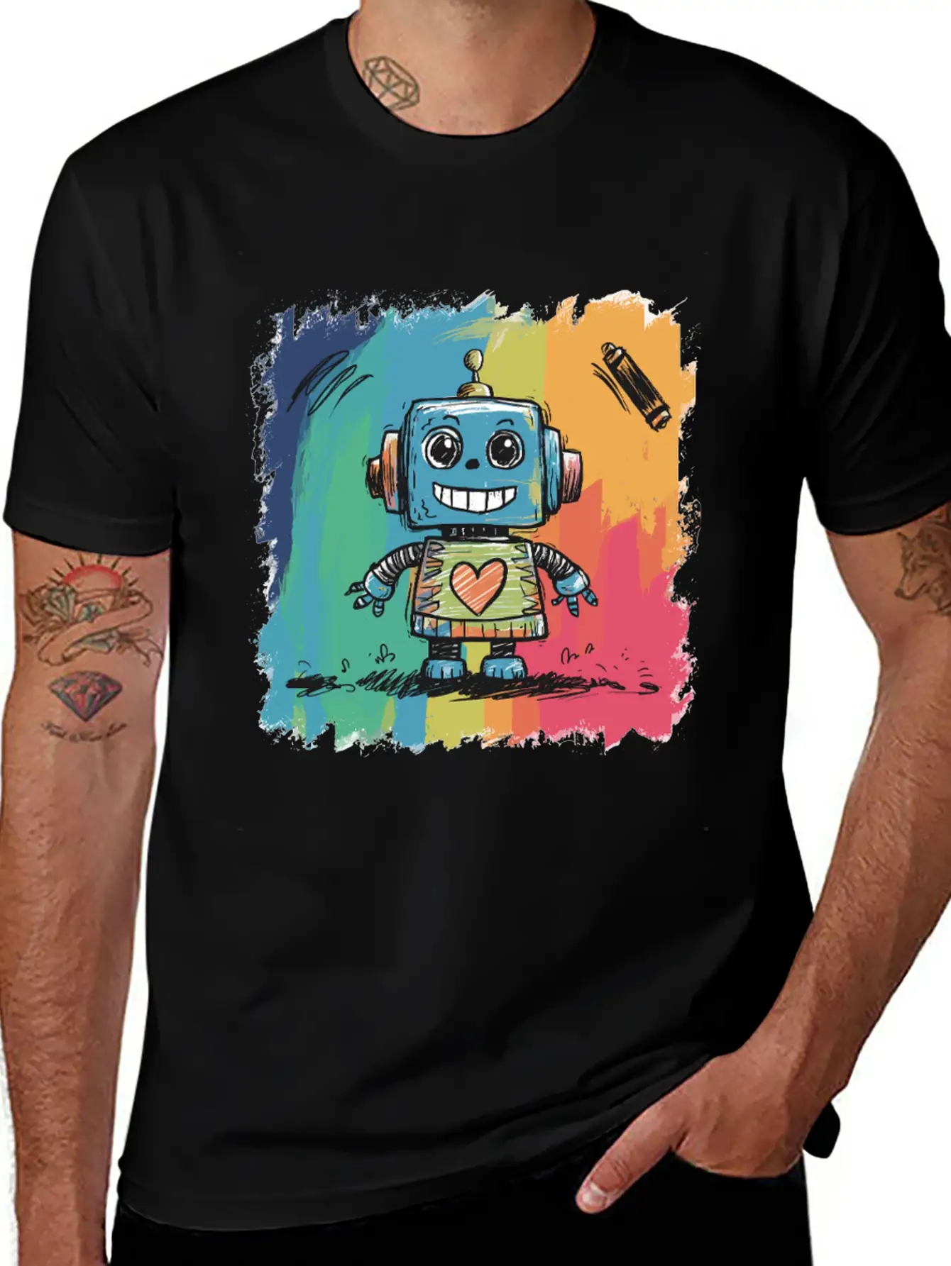 I'm A Friendly Robot Beep Boop Comfortable Minimalist Graphic Tee – Summer Style Essential