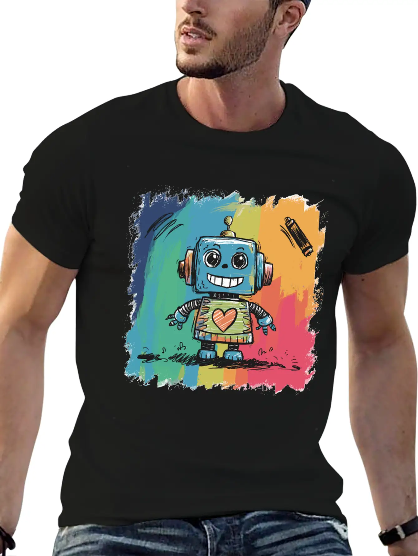 I'm A Friendly Robot Beep Boop Comfortable Minimalist Graphic Tee – Summer Style Essential