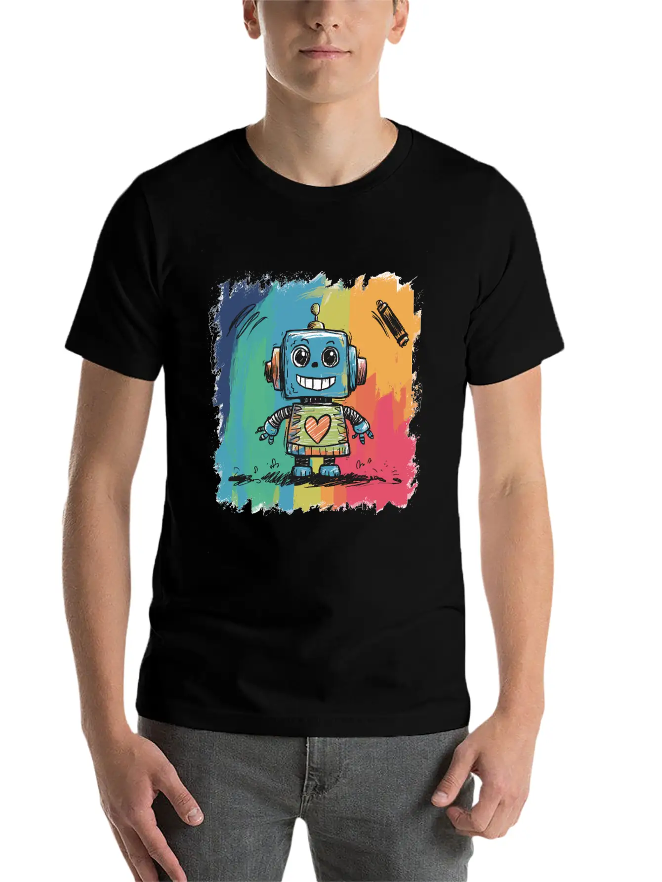 I'm A Friendly Robot Beep Boop Comfortable Minimalist Graphic Tee – Summer Style Essential