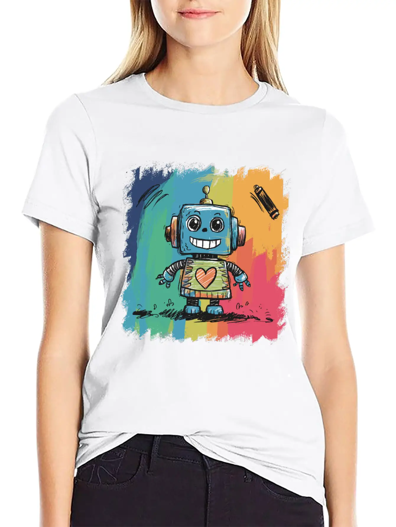 I'm A Friendly Robot Beep Boop Comfortable Minimalist Graphic Tee – Summer Style Essential