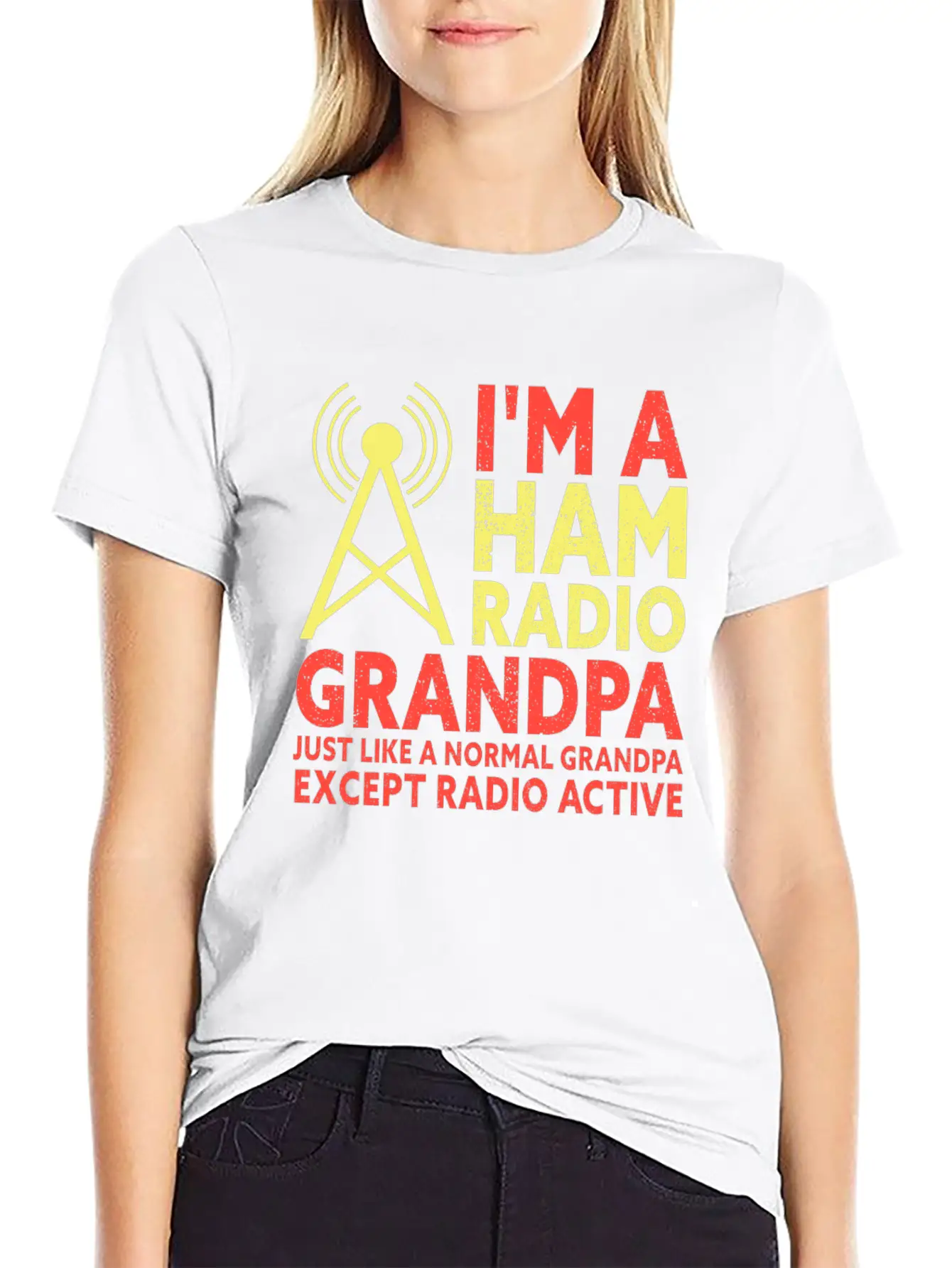 I'm A HAM Radio Grandpa Funny Amateur Radio Unisex Short Sleeve Soft Cotton T-Shirt – Casual Everyday Wear