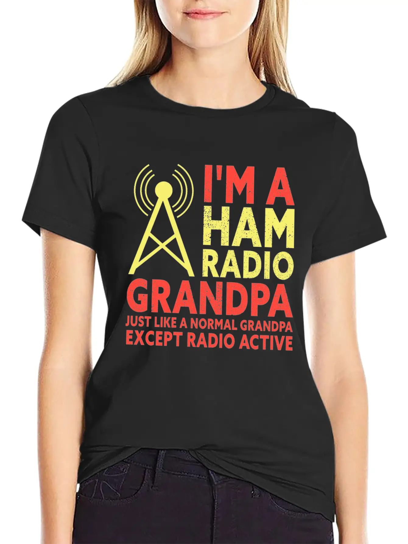 I'm A HAM Radio Grandpa Funny Amateur Radio Unisex Short Sleeve Soft Cotton T-Shirt – Casual Everyday Wear