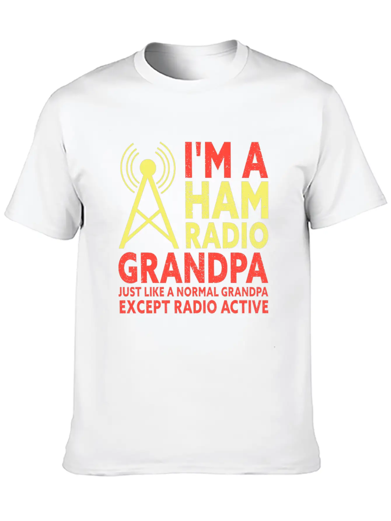 I'm A HAM Radio Grandpa Funny Amateur Radio Unisex Short Sleeve Soft Cotton T-Shirt – Casual Everyday Wear