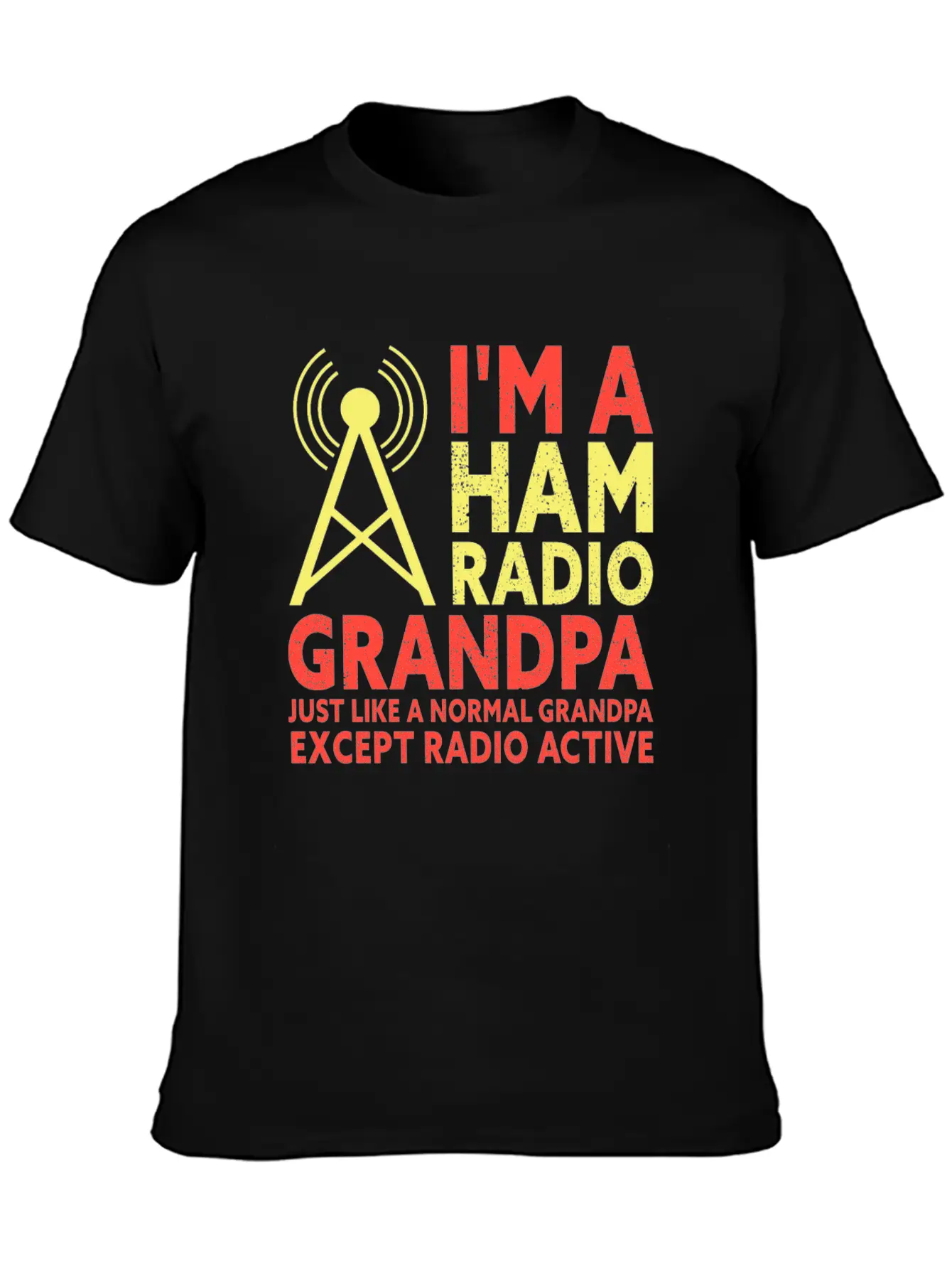 I'm A HAM Radio Grandpa Funny Amateur Radio Unisex Short Sleeve Soft Cotton T-Shirt – Casual Everyday Wear