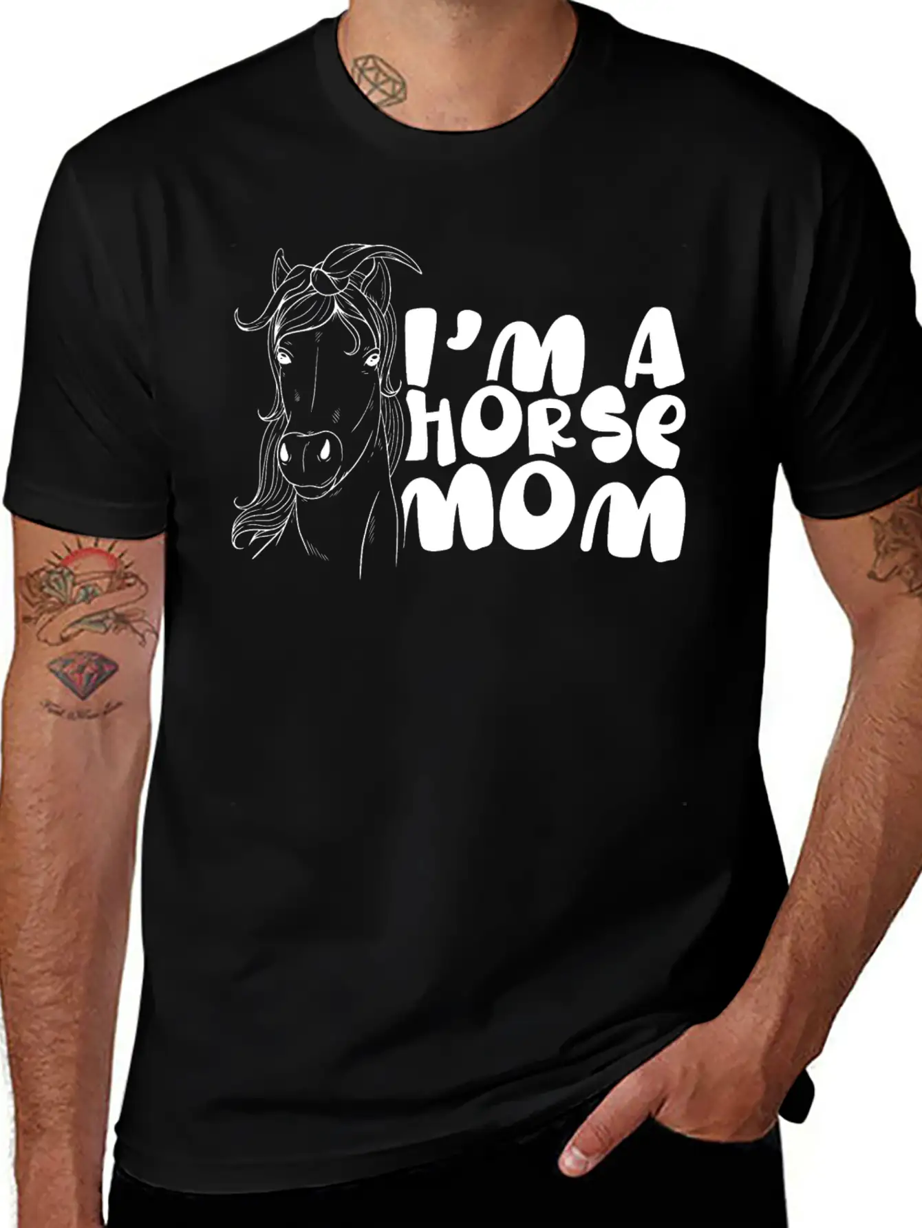 I'm A Horse Mom Equestrian Horses Riding Ride Timeless Short Sleeve Tee – Comfy And Minimalist Design