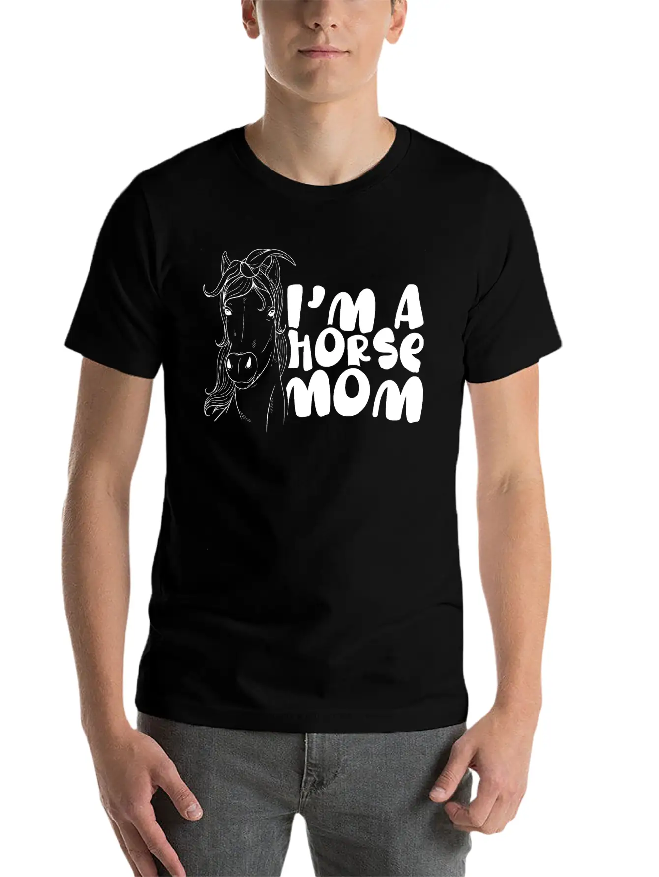 I'm A Horse Mom Equestrian Horses Riding Ride Timeless Short Sleeve Tee – Comfy And Minimalist Design
