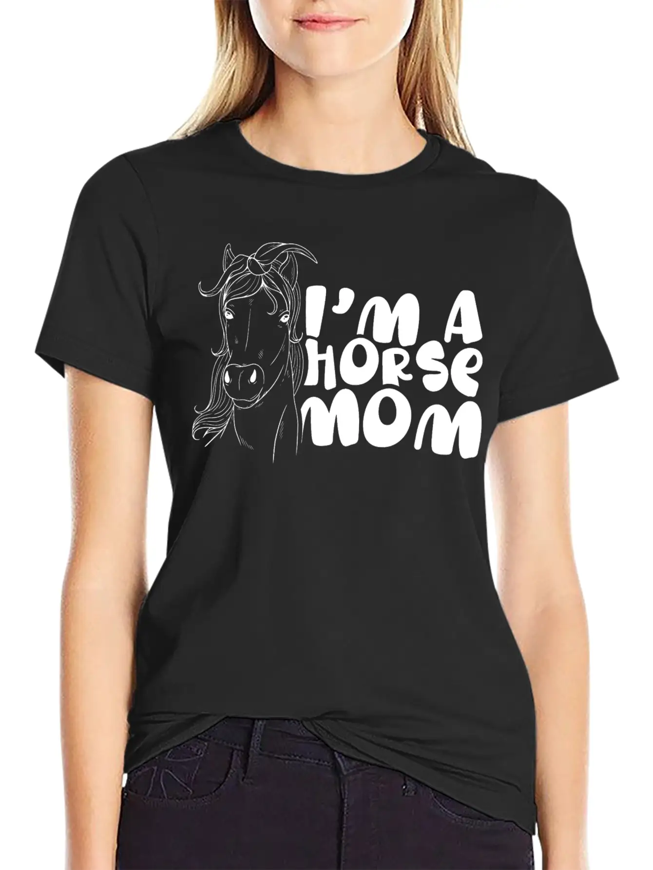 I'm A Horse Mom Equestrian Horses Riding Ride Timeless Short Sleeve Tee – Comfy And Minimalist Design