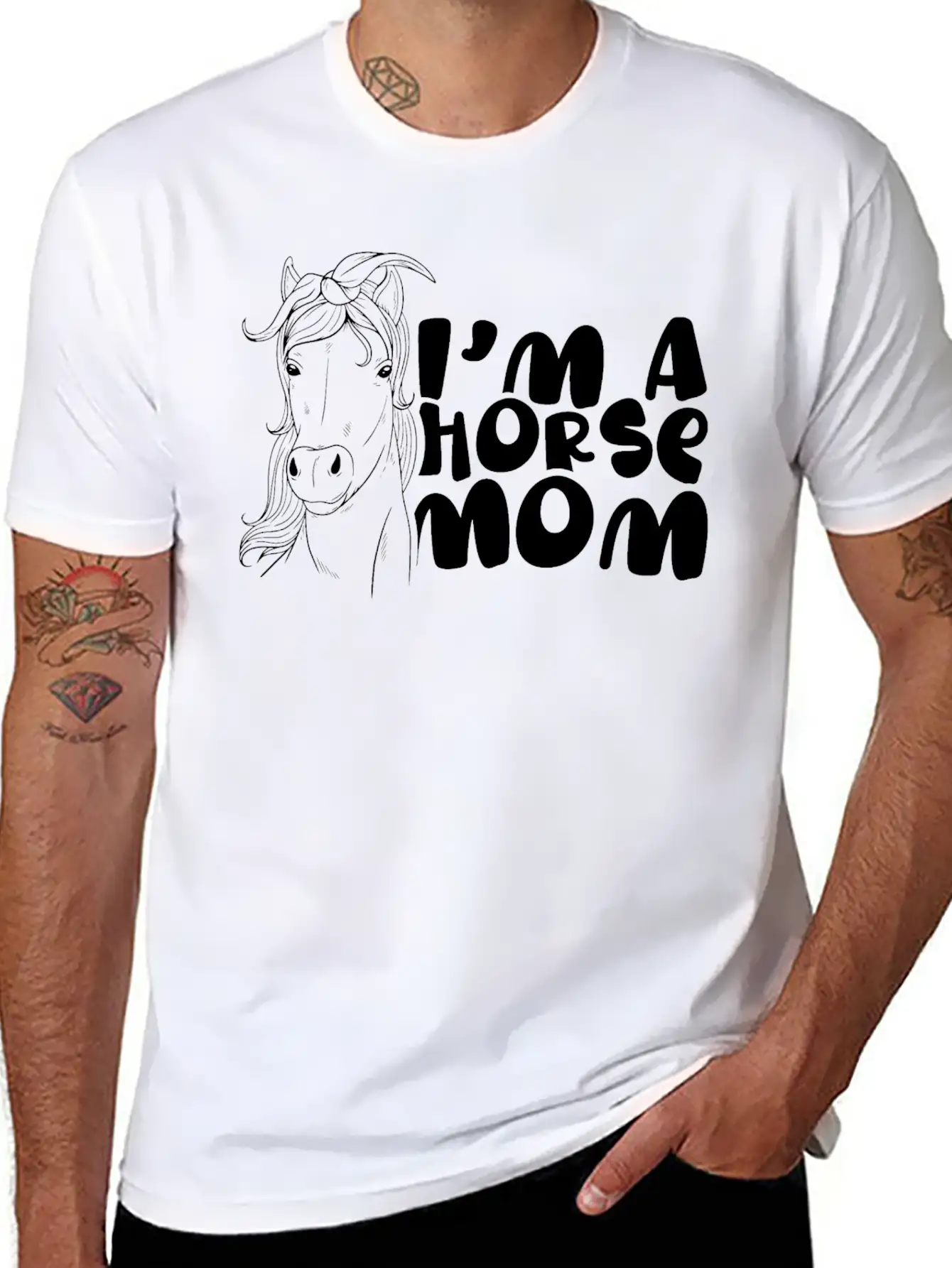 I'm A Horse Mom Equestrian Horses Riding Ride Timeless Short Sleeve Tee – Comfy And Minimalist Design