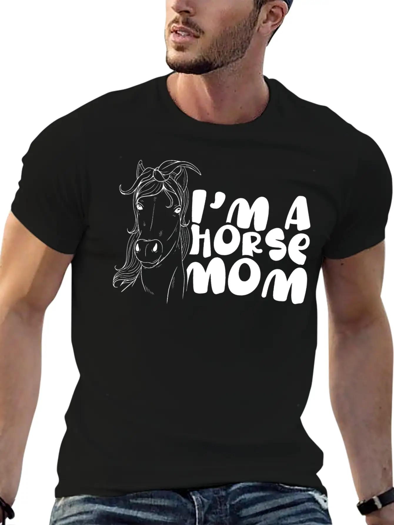 I'm A Horse Mom Equestrian Horses Riding Ride Timeless Short Sleeve Tee – Comfy And Minimalist Design