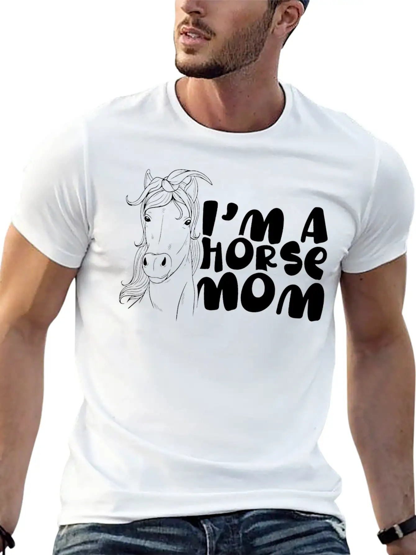 I'm A Horse Mom Equestrian Horses Riding Ride Timeless Short Sleeve Tee – Comfy And Minimalist Design