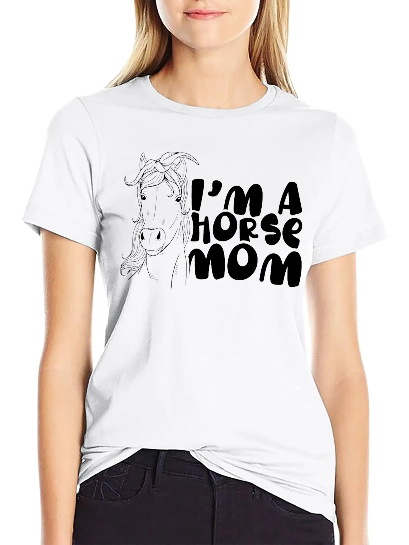I'm A Horse Mom Equestrian Horses Riding Ride Timeless Short Sleeve Tee – Comfy And Minimalist Design