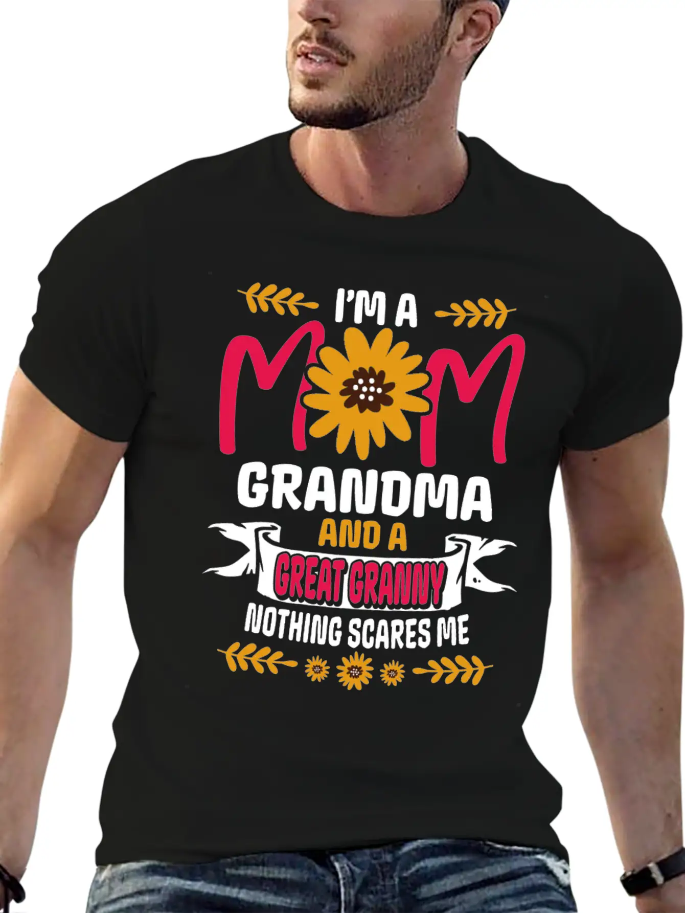 I'm A Mom Granny And Great Granny - Nothing Scares Comfortable Minimalist Graphic Tee – Summer Style Essential