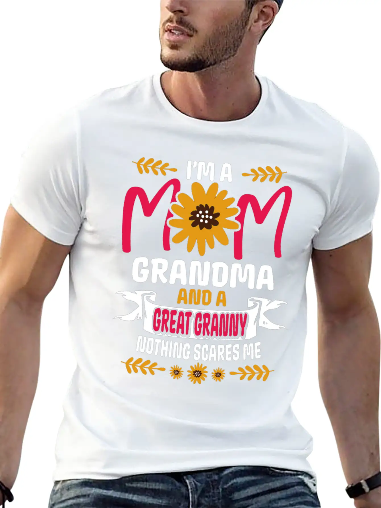 I'm A Mom Granny And Great Granny - Nothing Scares Comfortable Minimalist Graphic Tee – Summer Style Essential