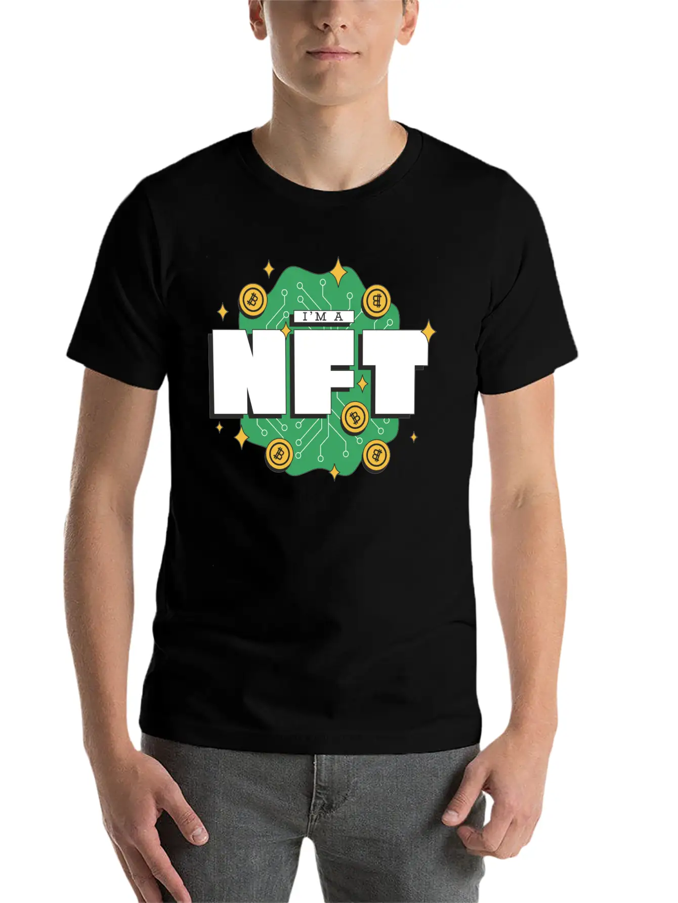 I`m A NFT Cool Metaverse Non Fungible Token Merch Stylish Everyday T-Shirt – Unisex Basic Cotton Tee