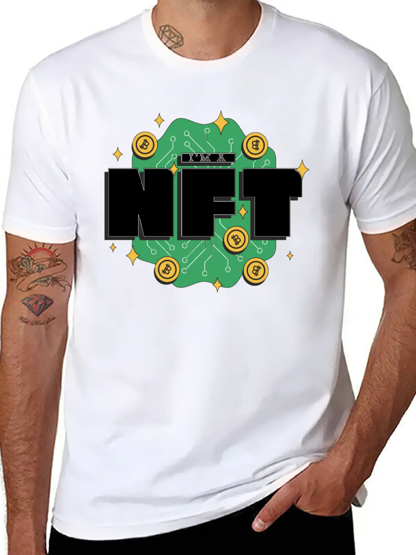 I`m A NFT Cool Metaverse Non Fungible Token Merch Stylish Everyday T-Shirt – Unisex Basic Cotton Tee