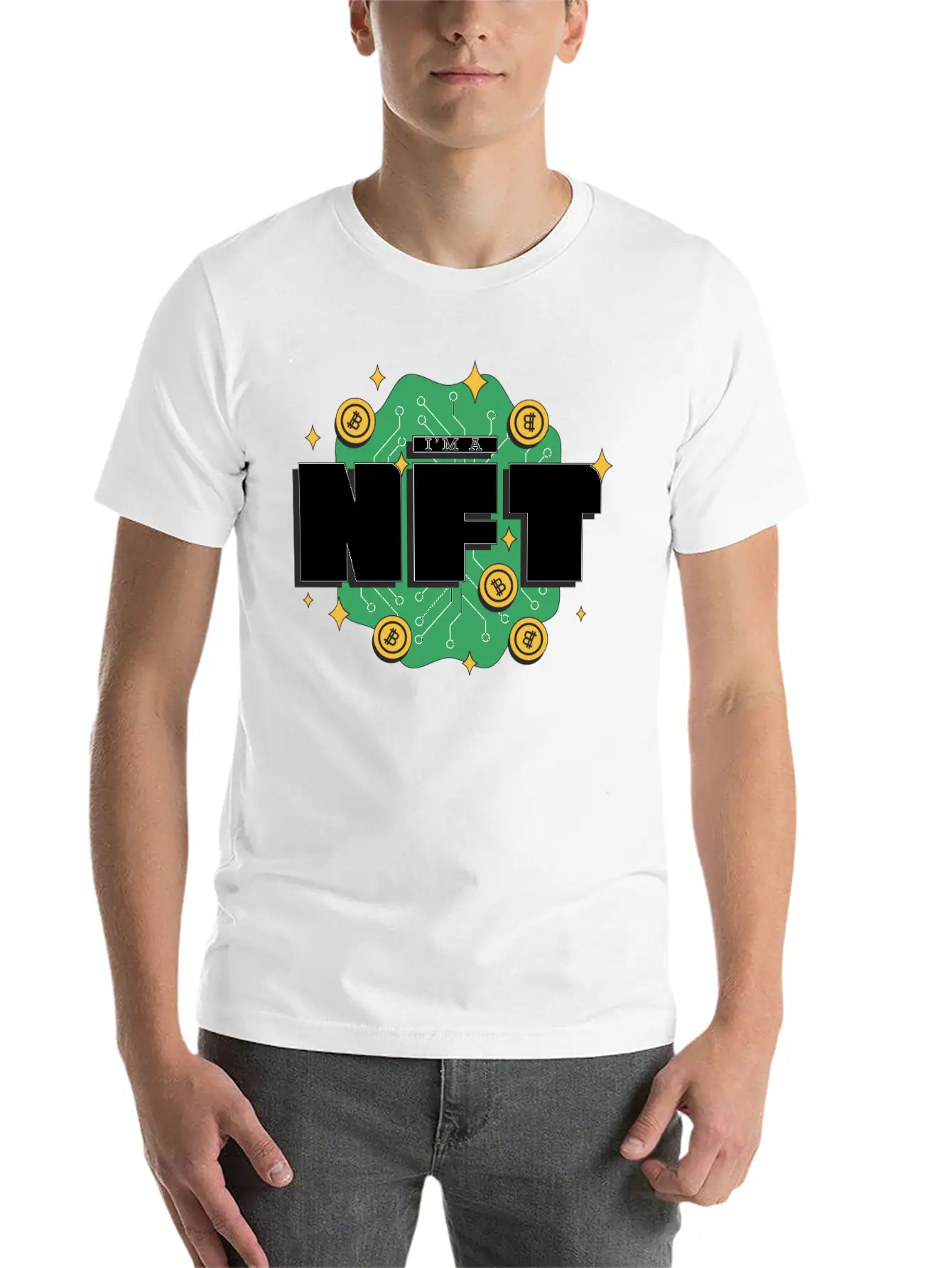 I`m A NFT Cool Metaverse Non Fungible Token Merch Stylish Everyday T-Shirt – Unisex Basic Cotton Tee