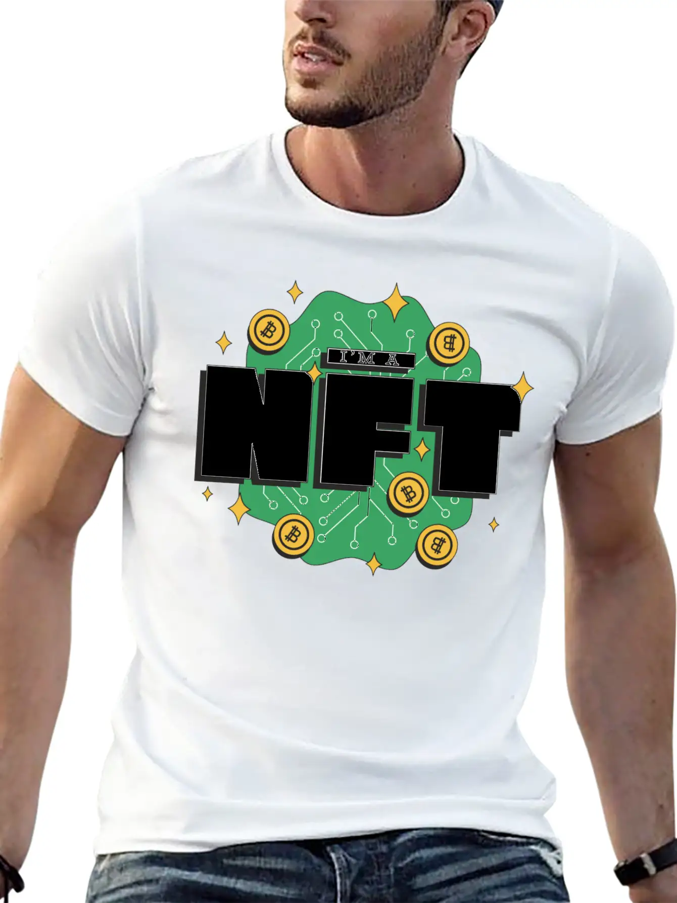 I`m A NFT Cool Metaverse Non Fungible Token Merch Stylish Everyday T-Shirt – Unisex Basic Cotton Tee