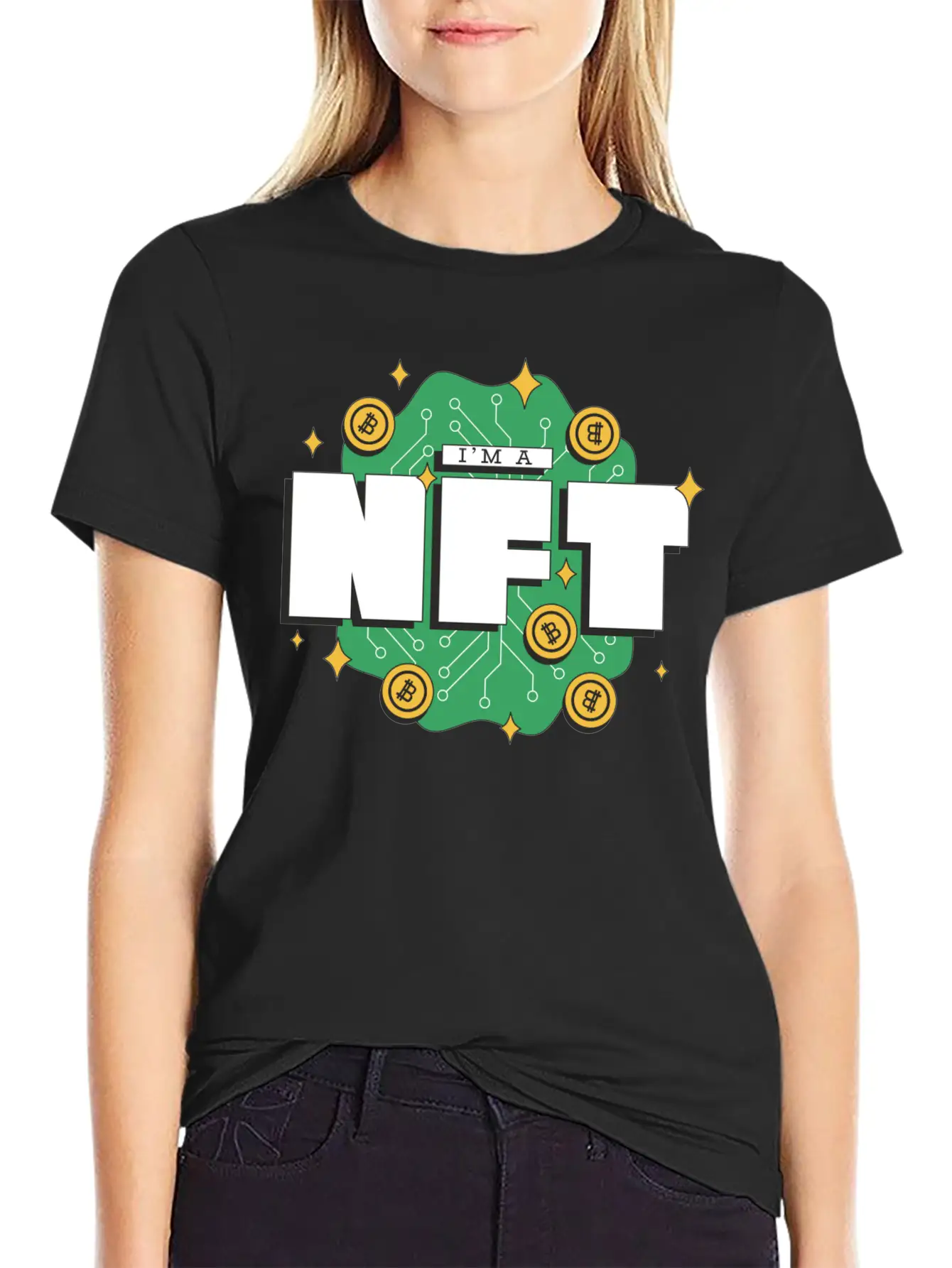 I`m A NFT Cool Metaverse Non Fungible Token Merch Stylish Everyday T-Shirt – Unisex Basic Cotton Tee