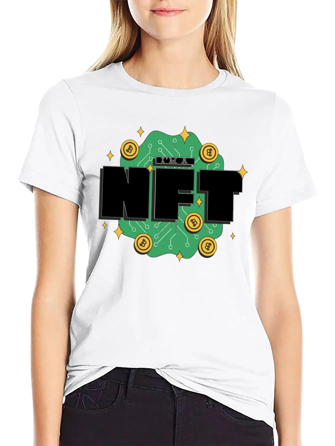 I`m A NFT Cool Metaverse Non Fungible Token Merch Stylish Everyday T-Shirt – Unisex Basic Cotton Tee